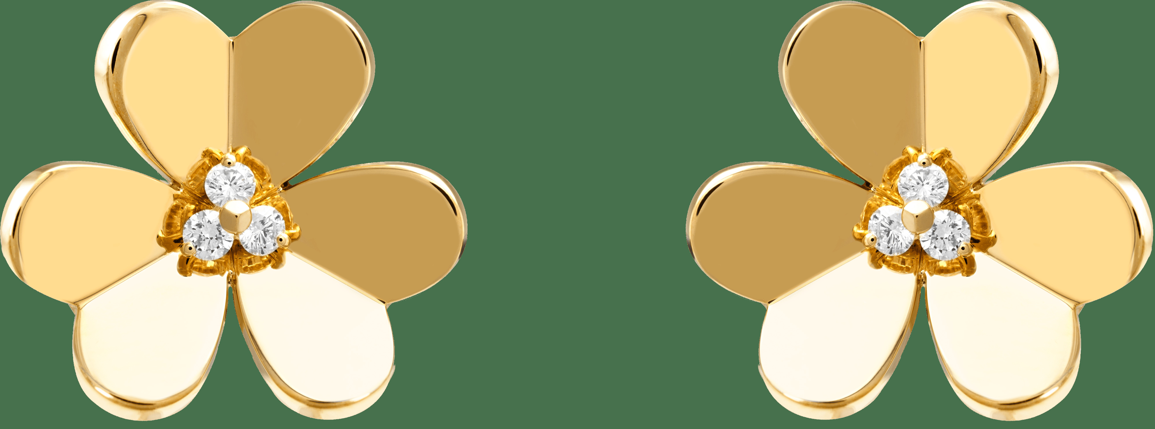 Серьги Frivole, большая модель, желтое золото, бриллианты