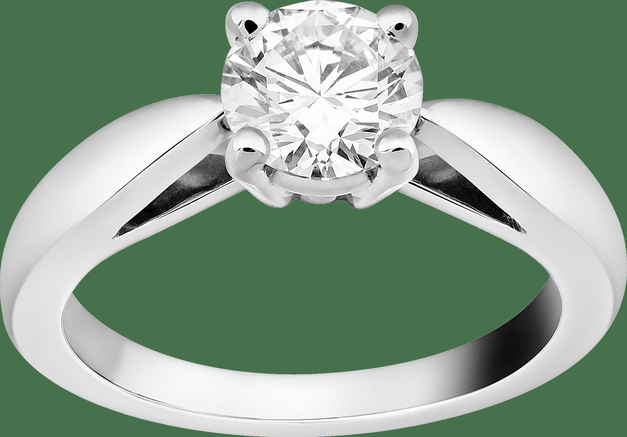 Кольцо-солитер Bonheur, платина, один бриллиант круглой огранки 1,00 карата, EVVS2