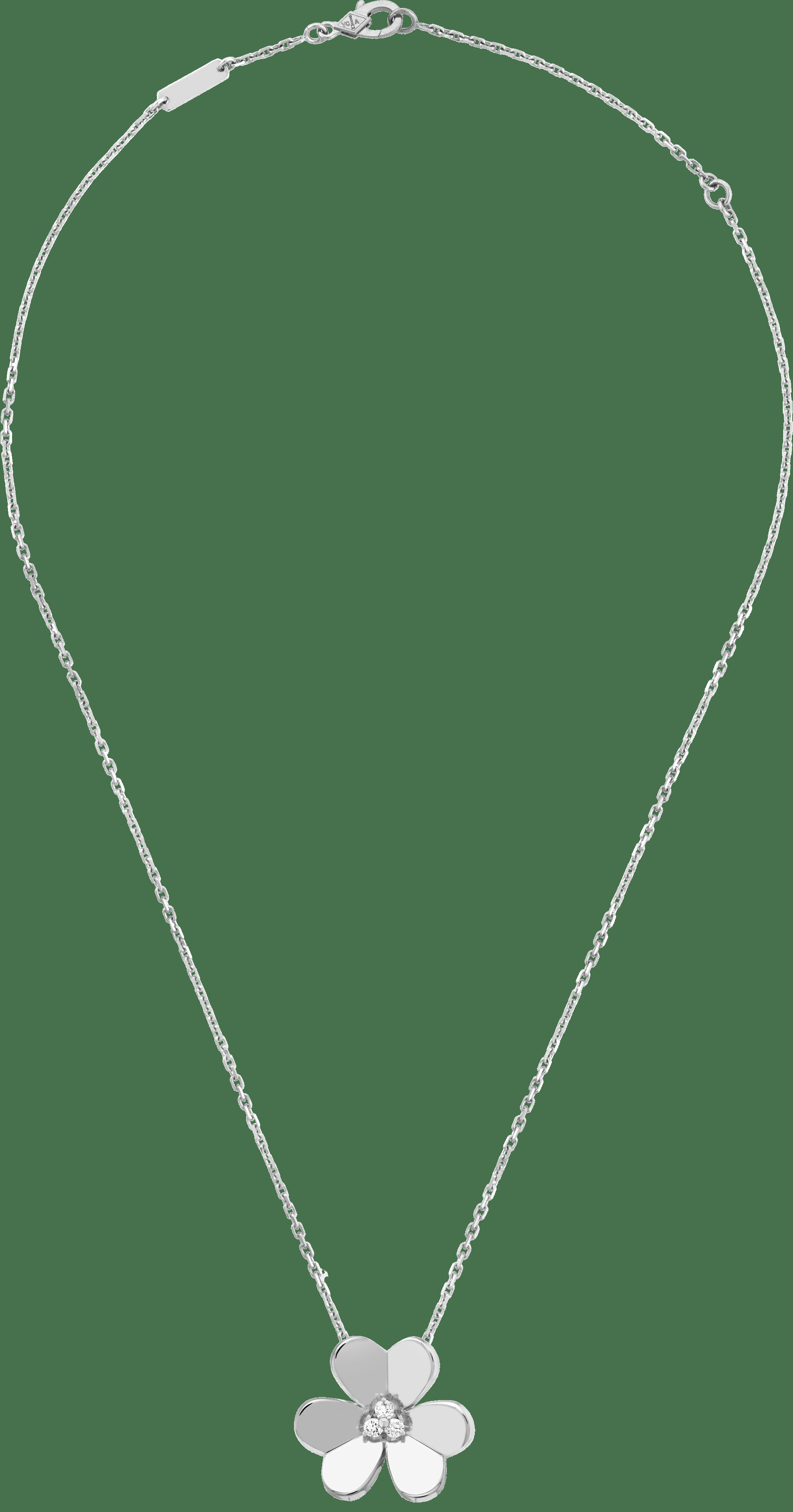 Подвеска Frivole, большая модель, белое золото, бриллианты