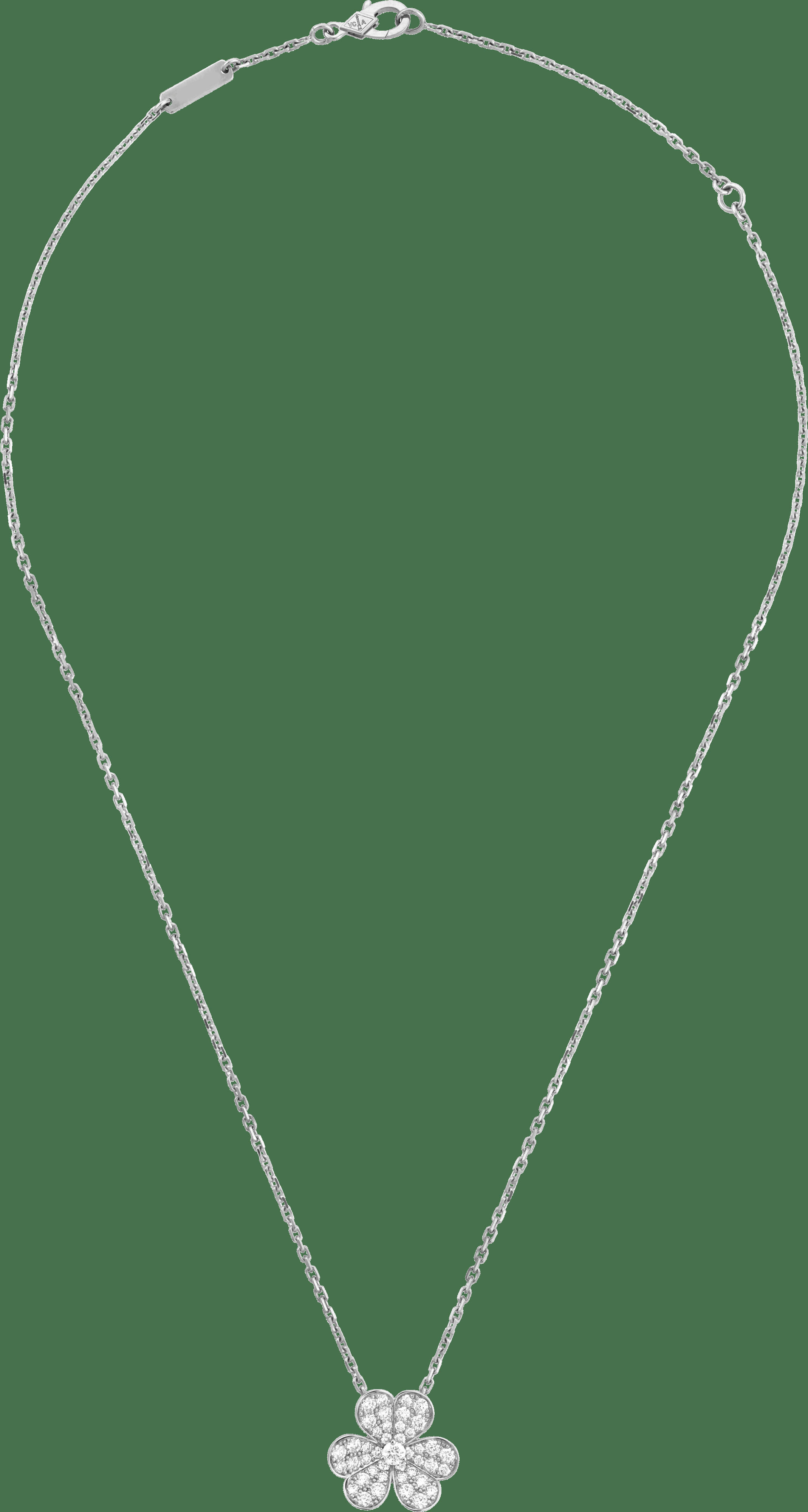 Подвеска Frivole, маленькая модель, белое золото, бриллианты