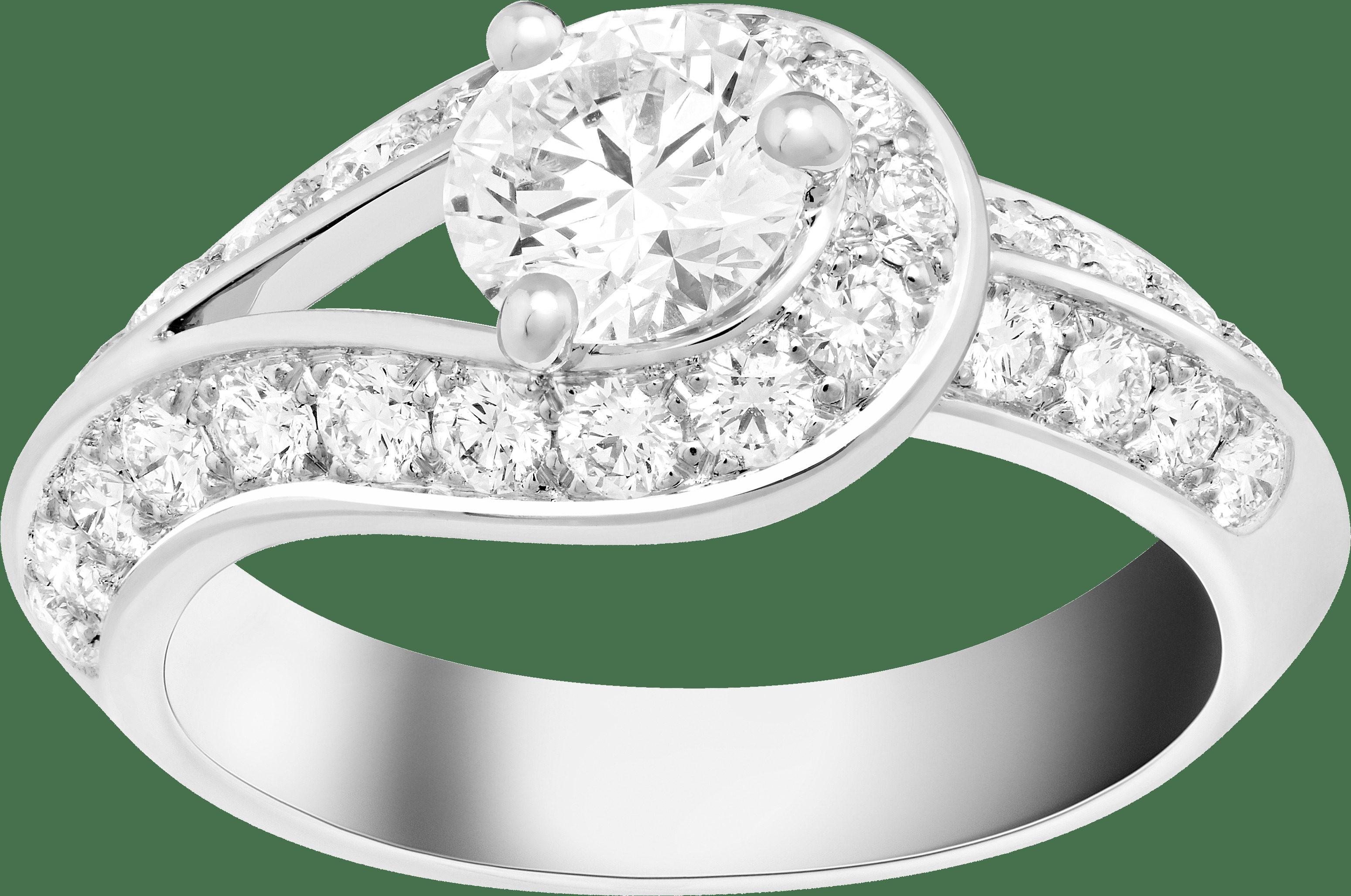 Кольцо-солитер Couture, платина, бриллианты, один бриллиант круглой огранки 0,70 карата, EVVS1