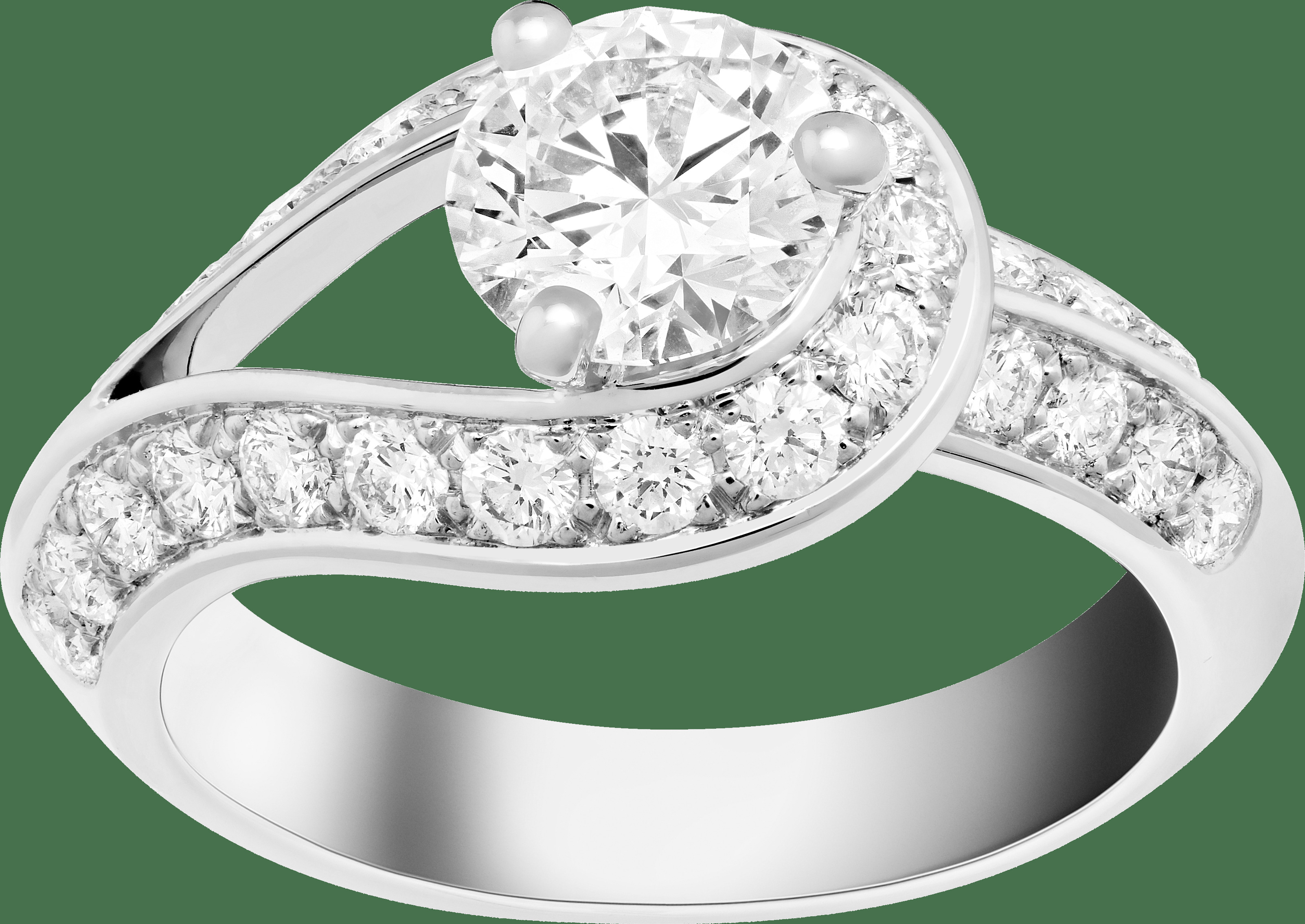 Кольцо-солитер Couture, платина, бриллианты, один бриллиант круглой огранки 1,00 карата, EVVS2