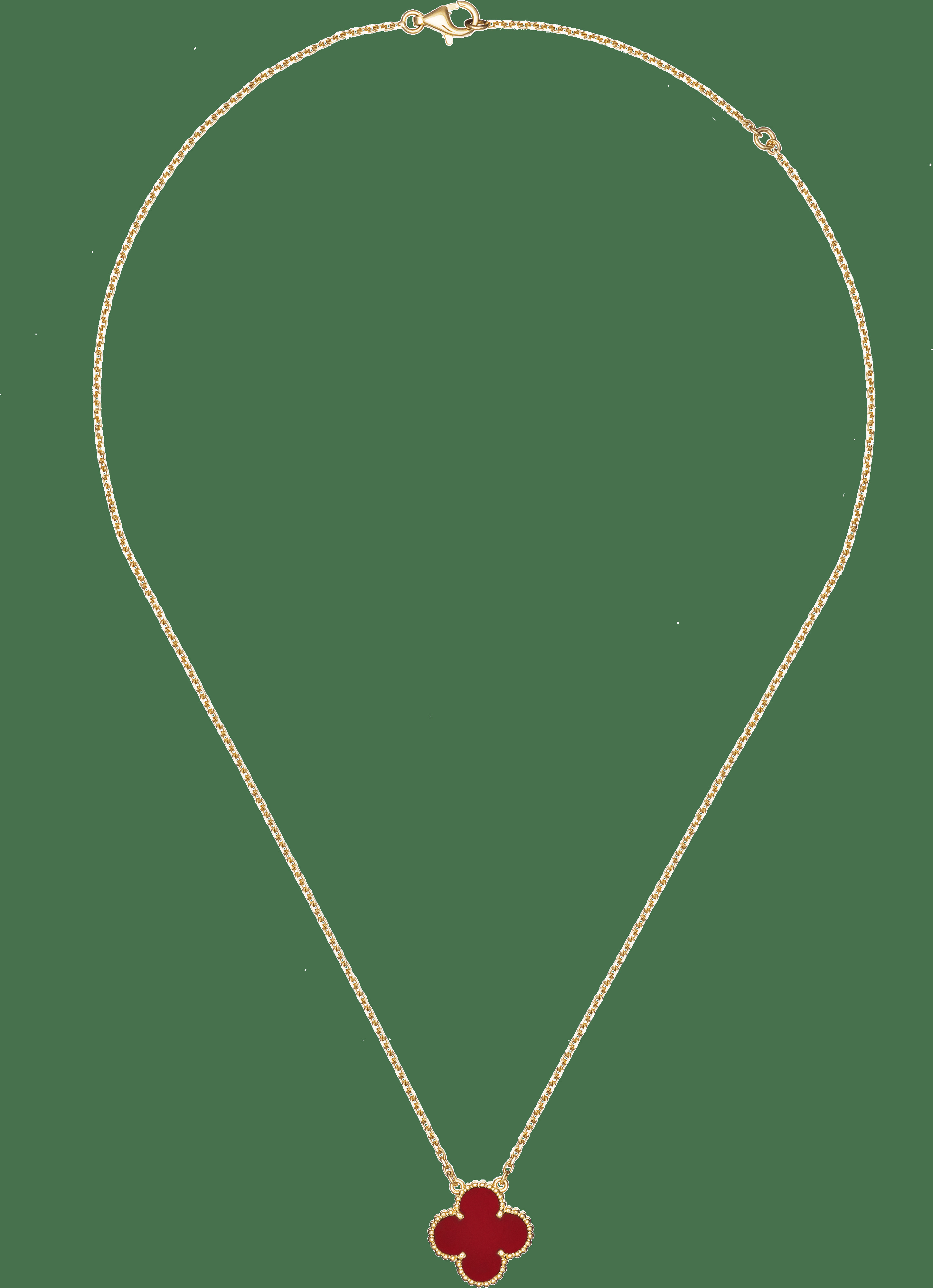 Подвеска Vintage Alhambra, желтое золото, корнеол