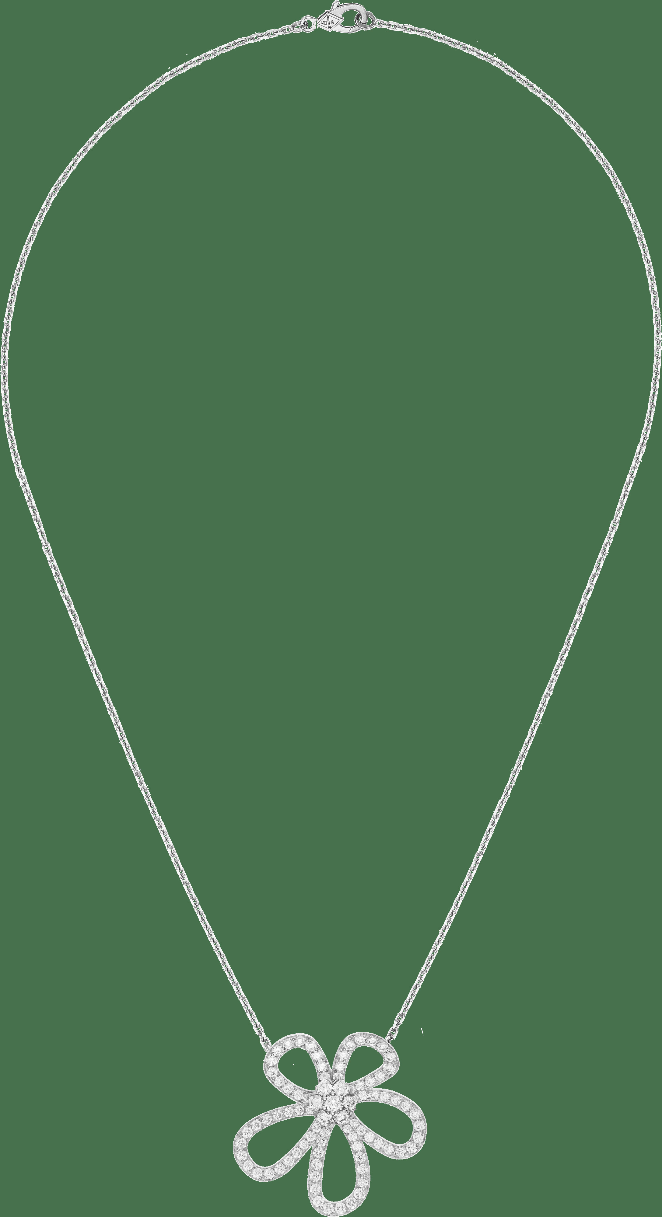 Подвеска Flowerlace, белое золото, бриллианты