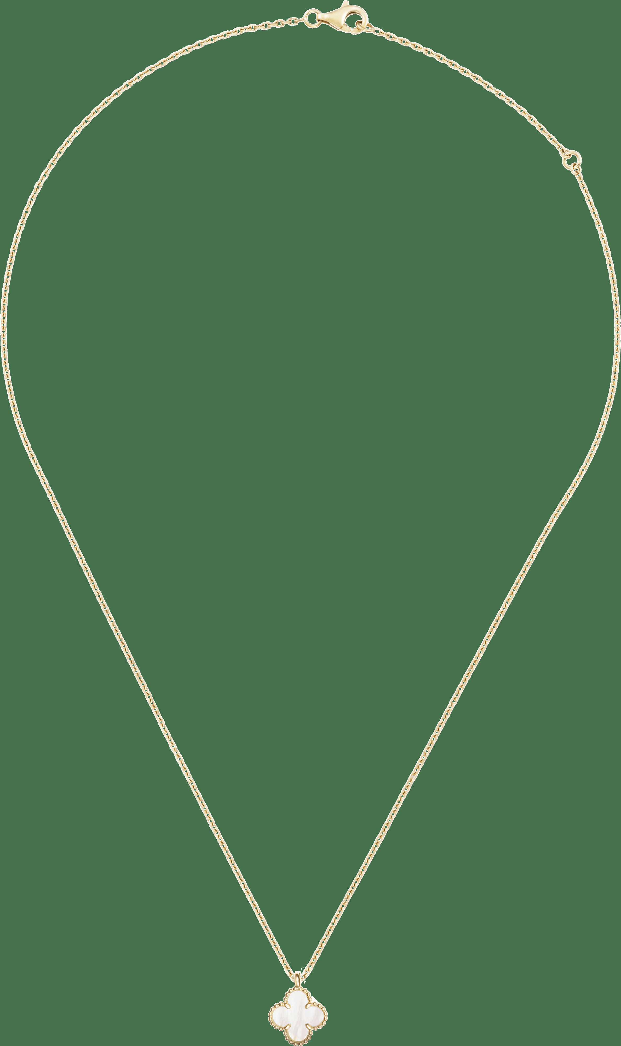 Подвеска Sweet Alhambra, желтое золото, белый перламутр