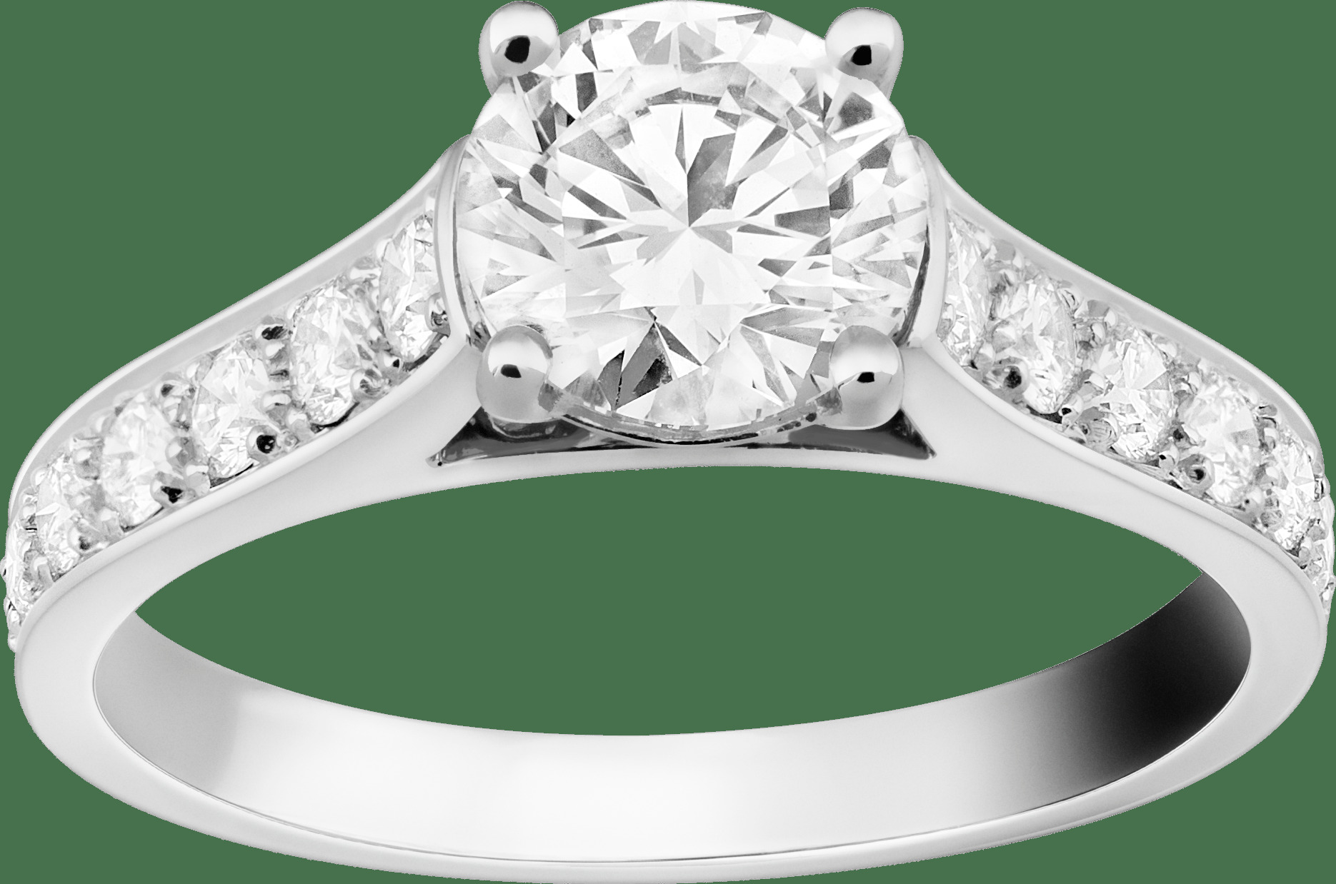 Кольцо-солитер Romance, платина, бриллианты, один бриллиант круглой огранки 1,00 карата, DIF