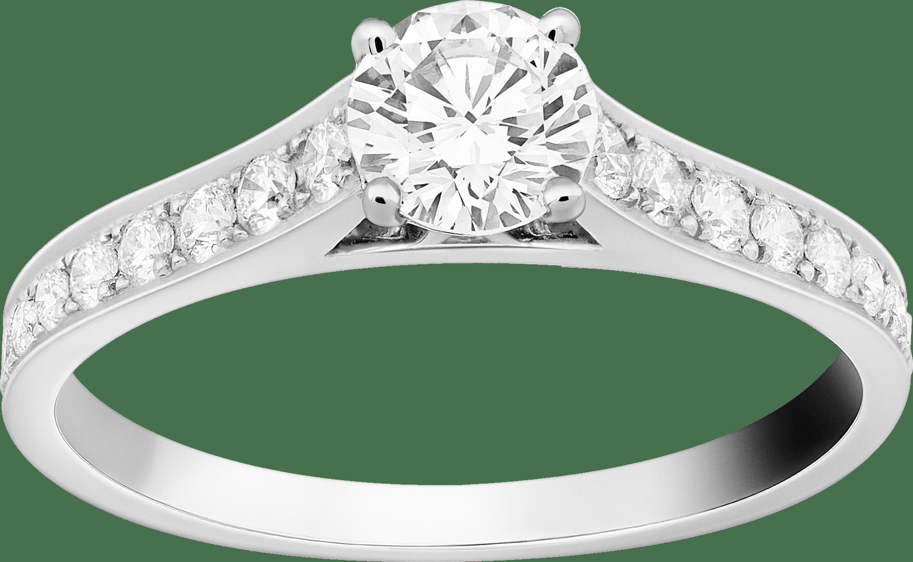 Кольцо-солитер Romance, платина, бриллианты, один бриллиант круглой огранки 0,50 карата, DVVS1