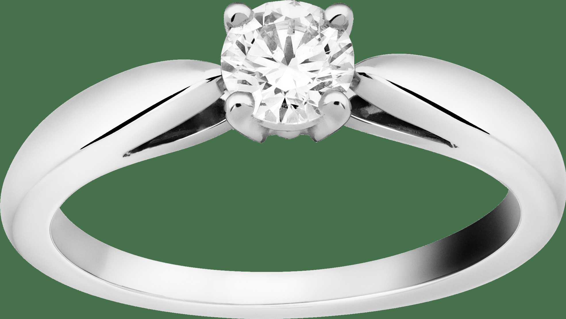Кольцо с солитером Bonheur, платина, один бриллиант круглой огранки 0,40 карата, DIF