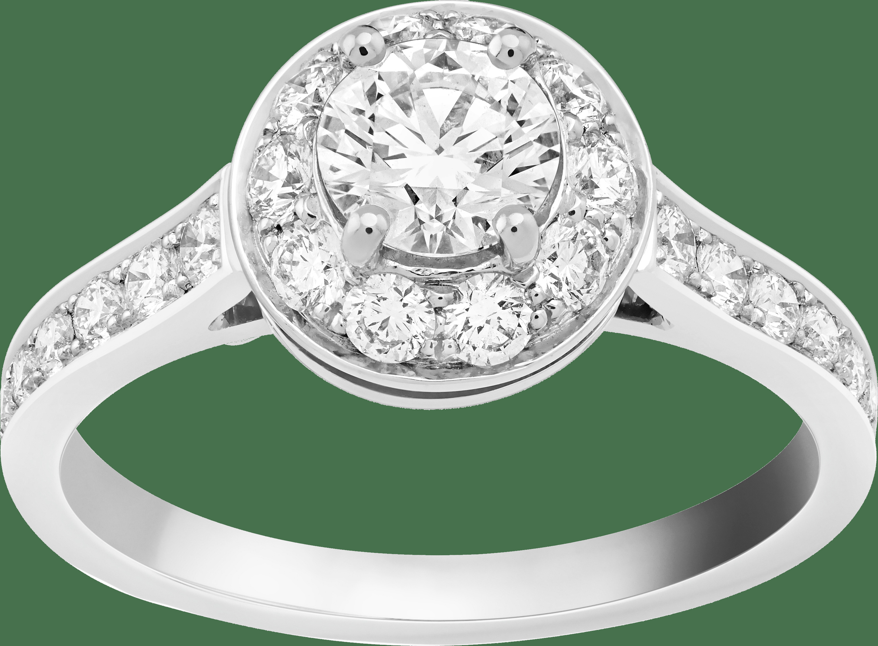 Кольцо-солитер Icône, платина, бриллианты, один бриллиант круглой огранки 0,50 карата, DVVS2