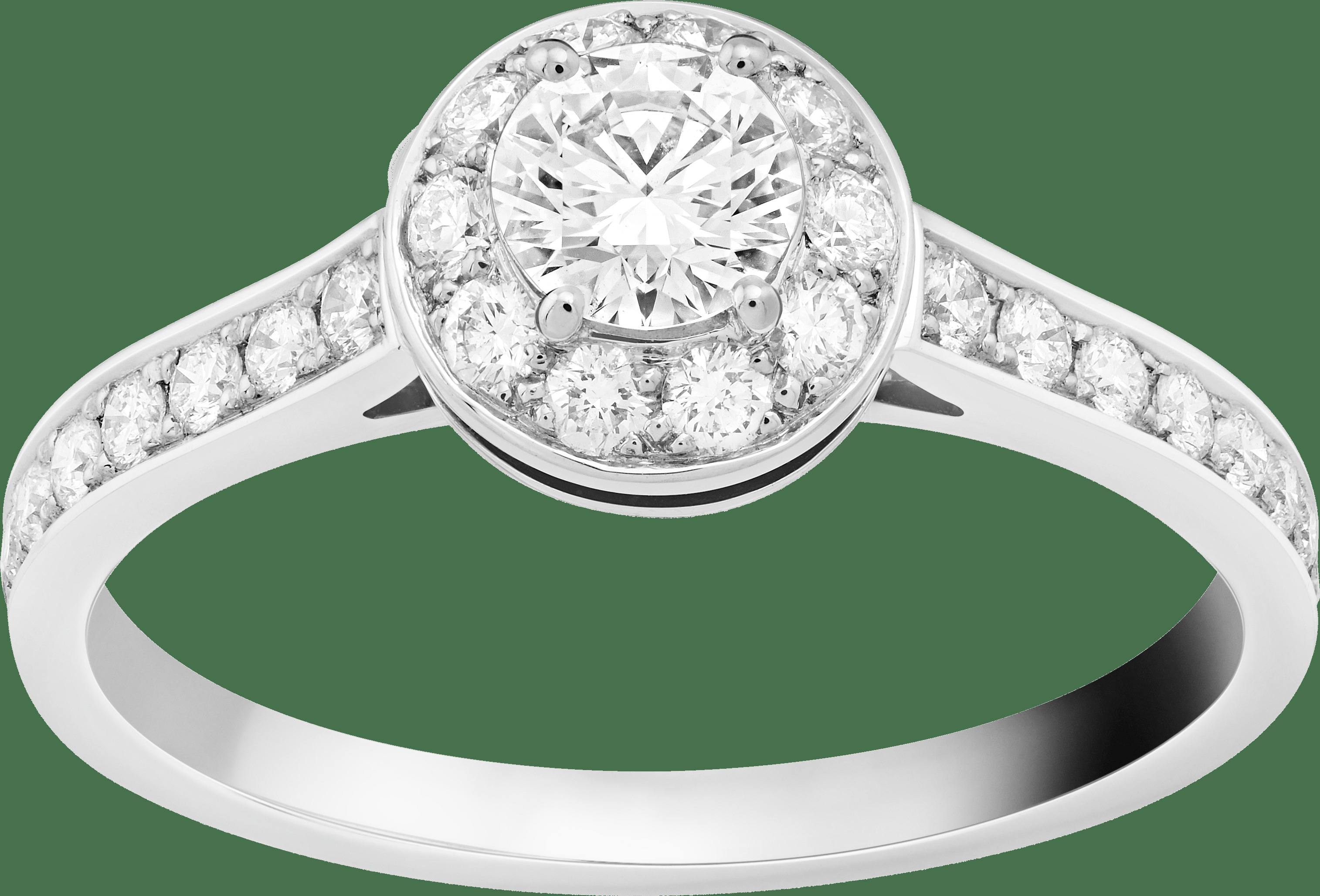 Кольцо-солитер Icône, платина, бриллианты, один бриллиант круглой огранки 0,30 карата, DVVS2