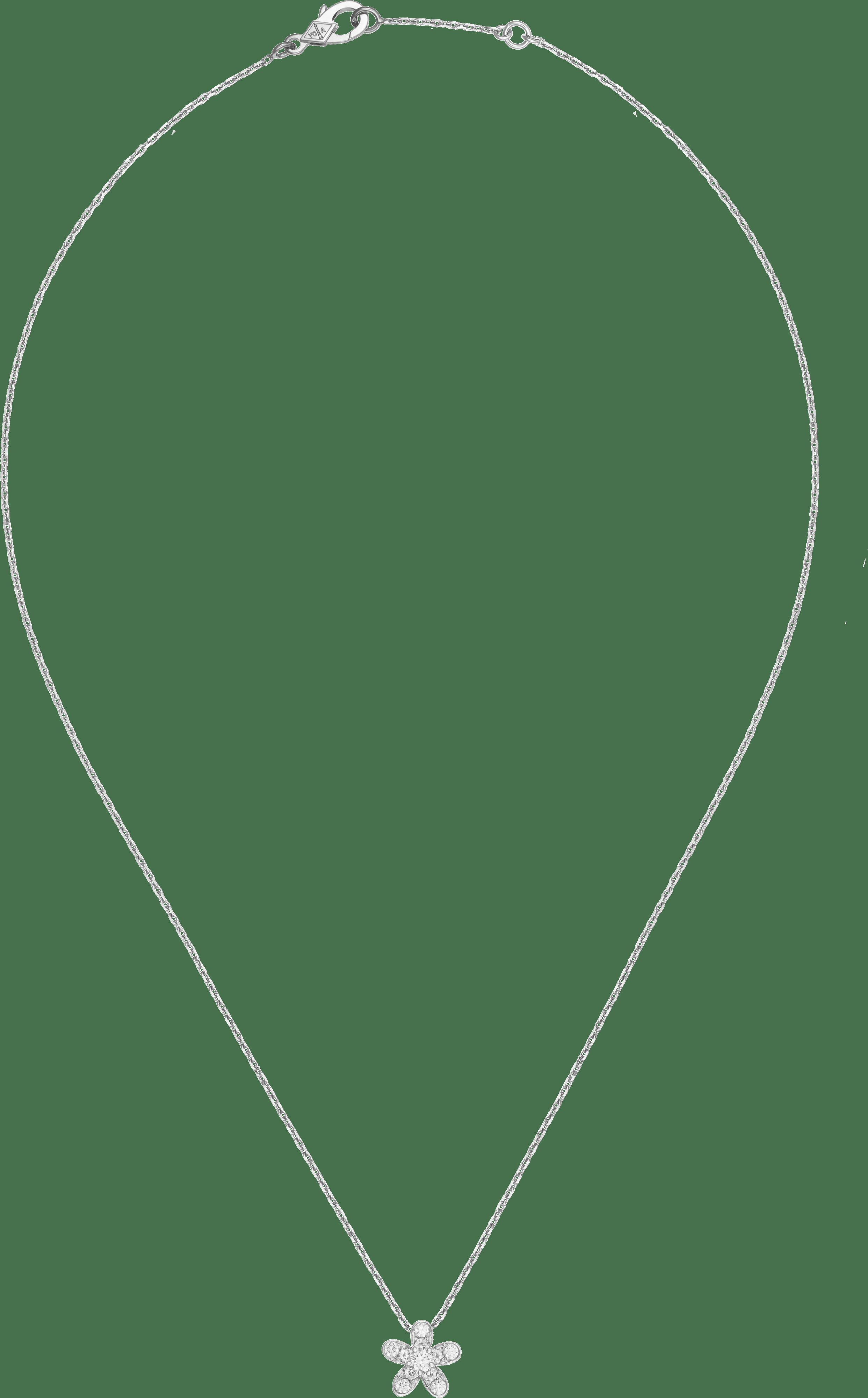 Подвеска Socrate, 1 цветок, белое золото, бриллианты