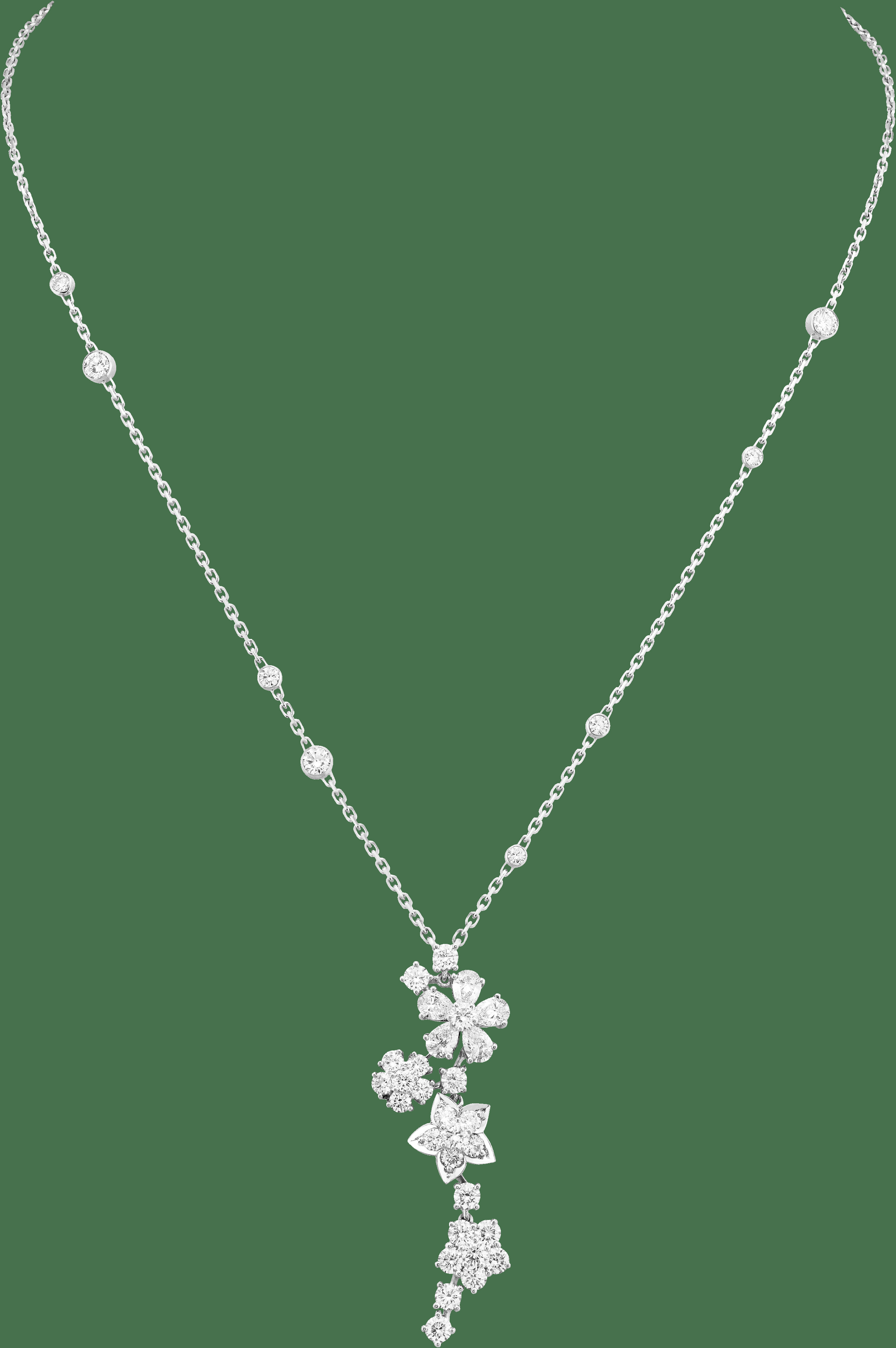 Подвеска Folie des Prés, белое золото, бриллианты