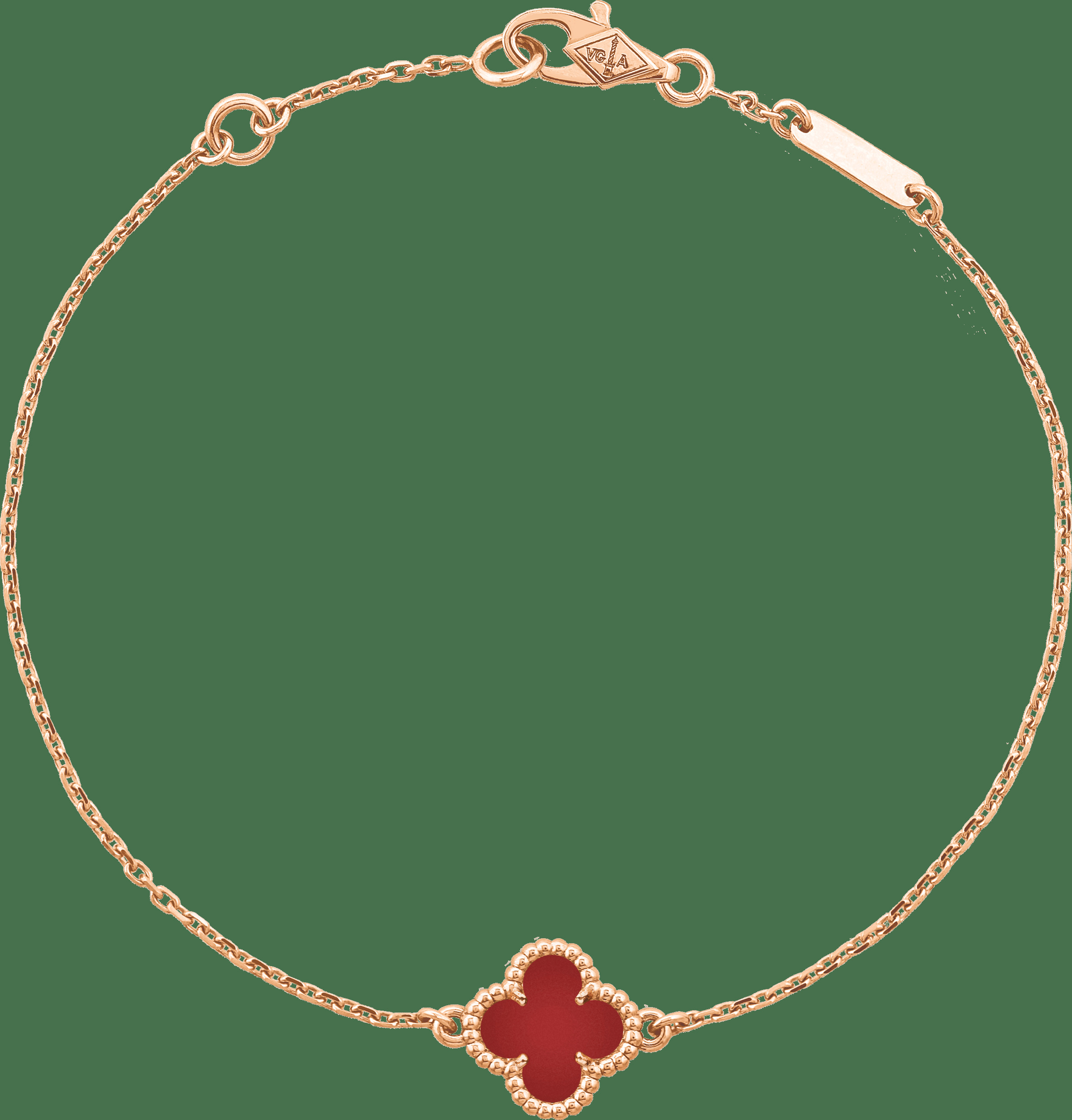 Браслет Sweet Alhambra, розовое золото, сердолик