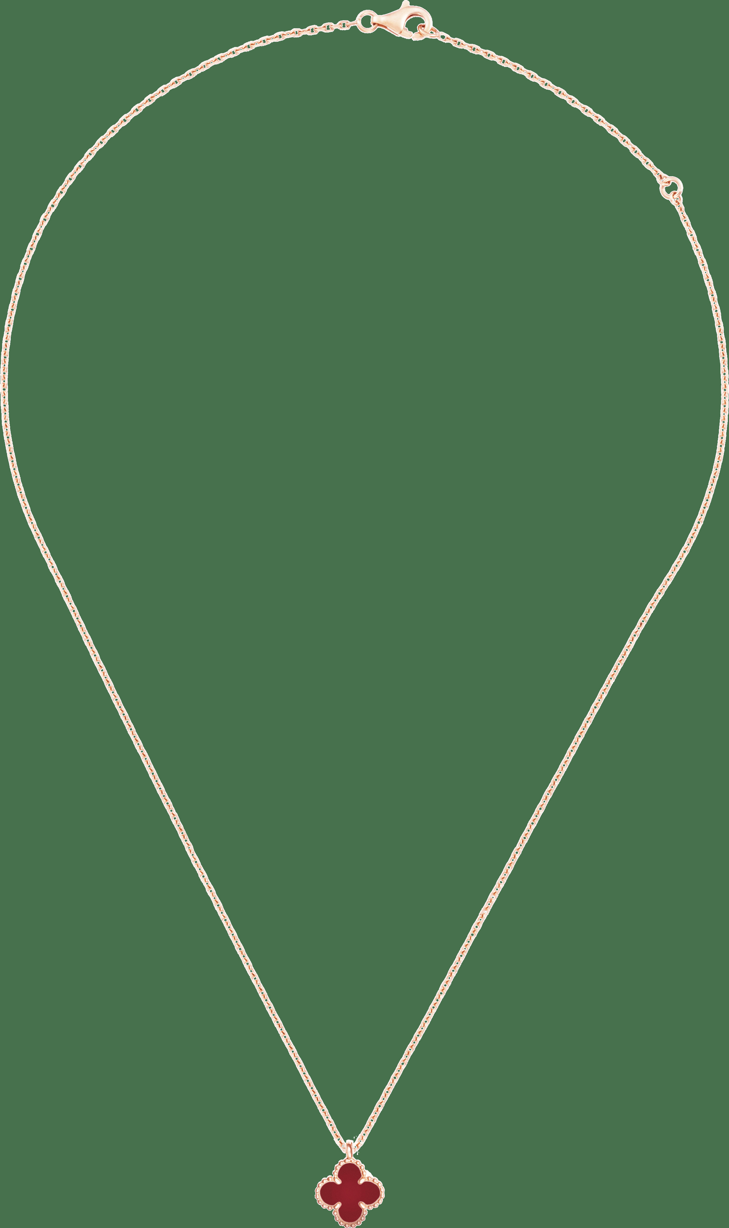 Подвеска Sweet Alhambra, розовое золото, корнеол