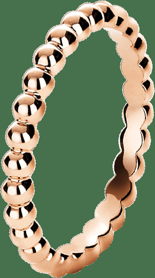 Кольцо Perlée perles d'or, модель среднего размера, розовое золото.