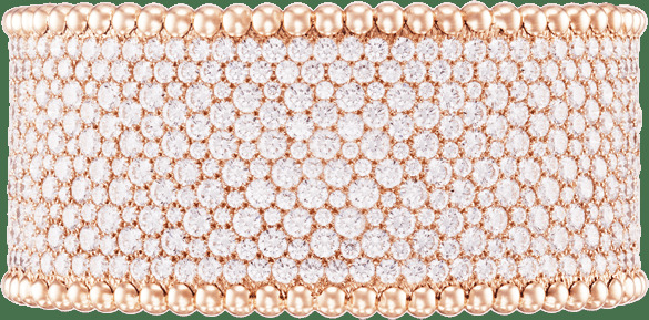 Браслет Perlée diamants, розовое золото, бриллианты, маленькая модель