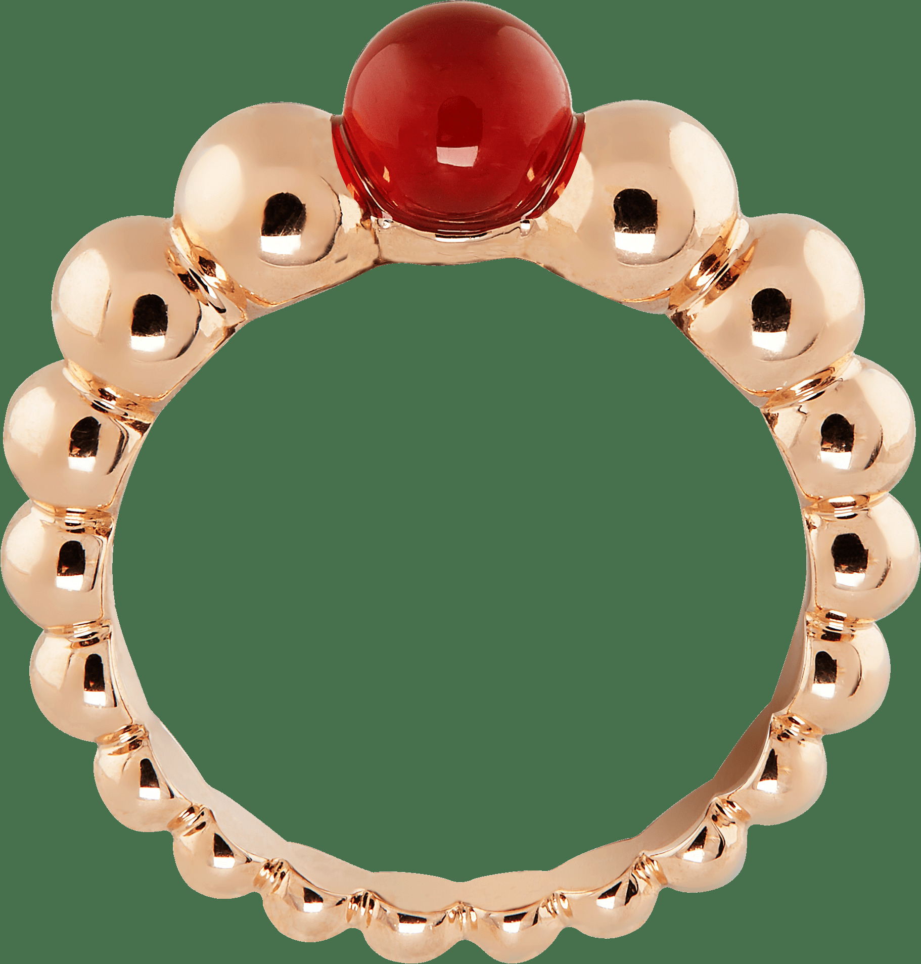 Кольцо Perlée couleurs Variation, розовое золото, сердолик