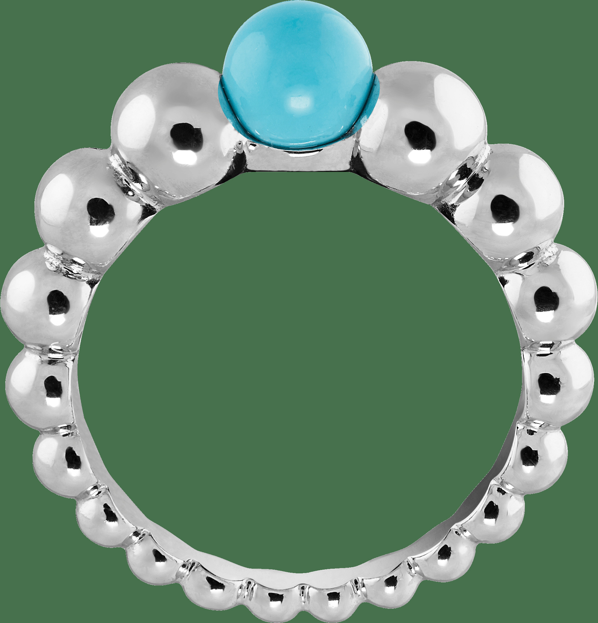 Кольцо Perlée couleurs Variation, белое золото, бирюза