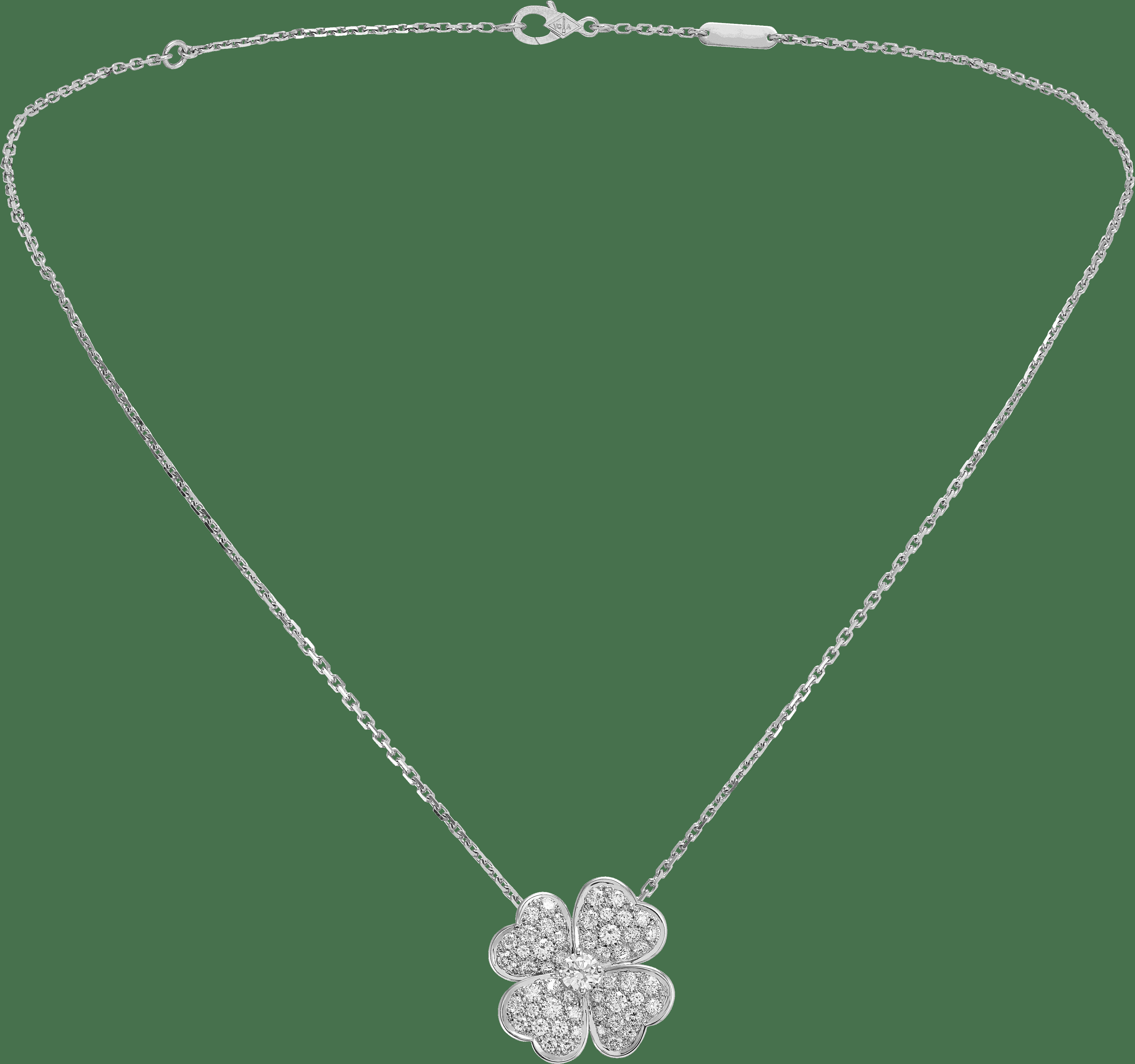 Брошь-подвеска Cosmos, маленькая модель, белое золото, бриллианты