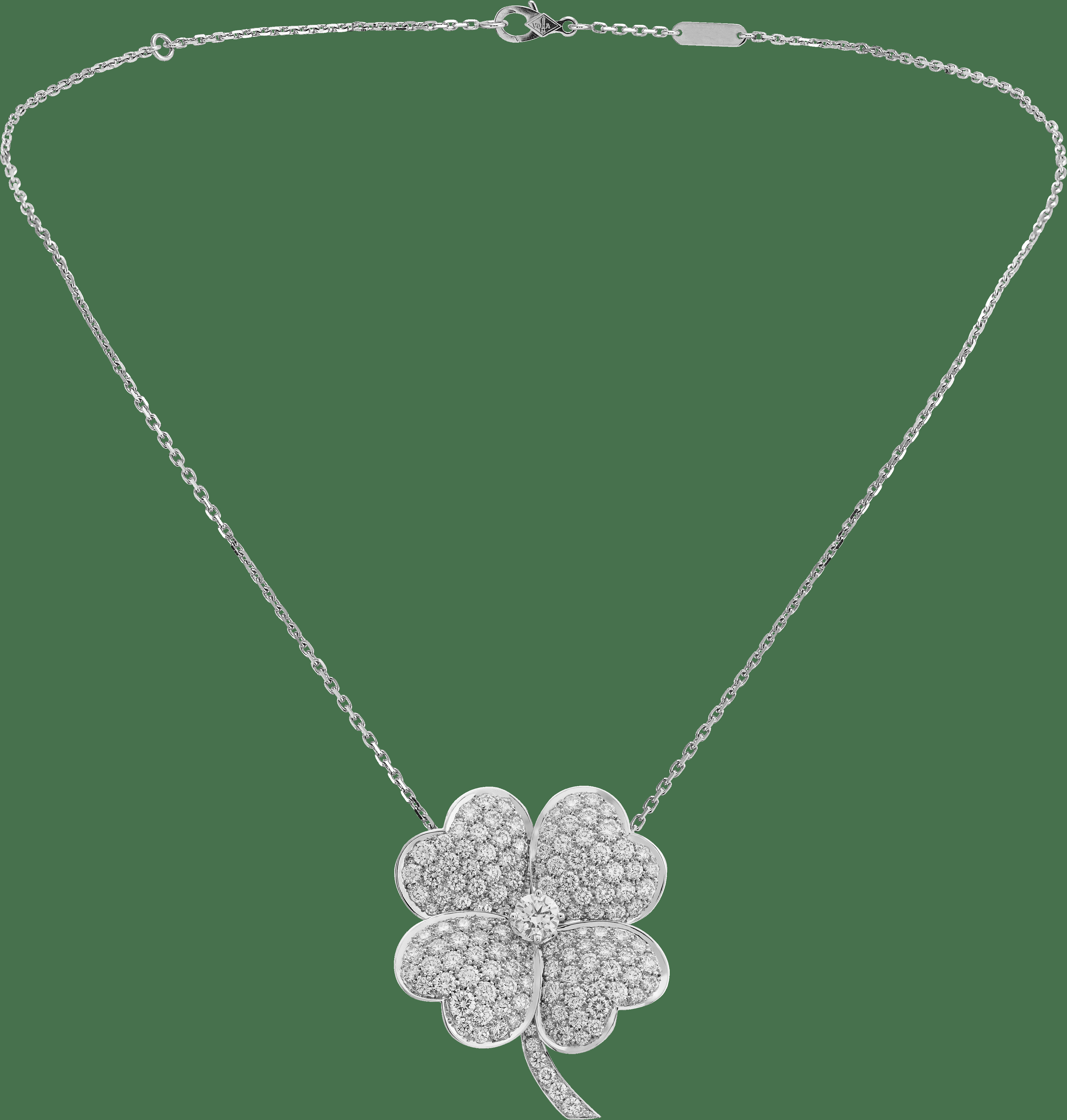 Брошь-подвеска Cosmos, большая модель, белое золото, бриллианты