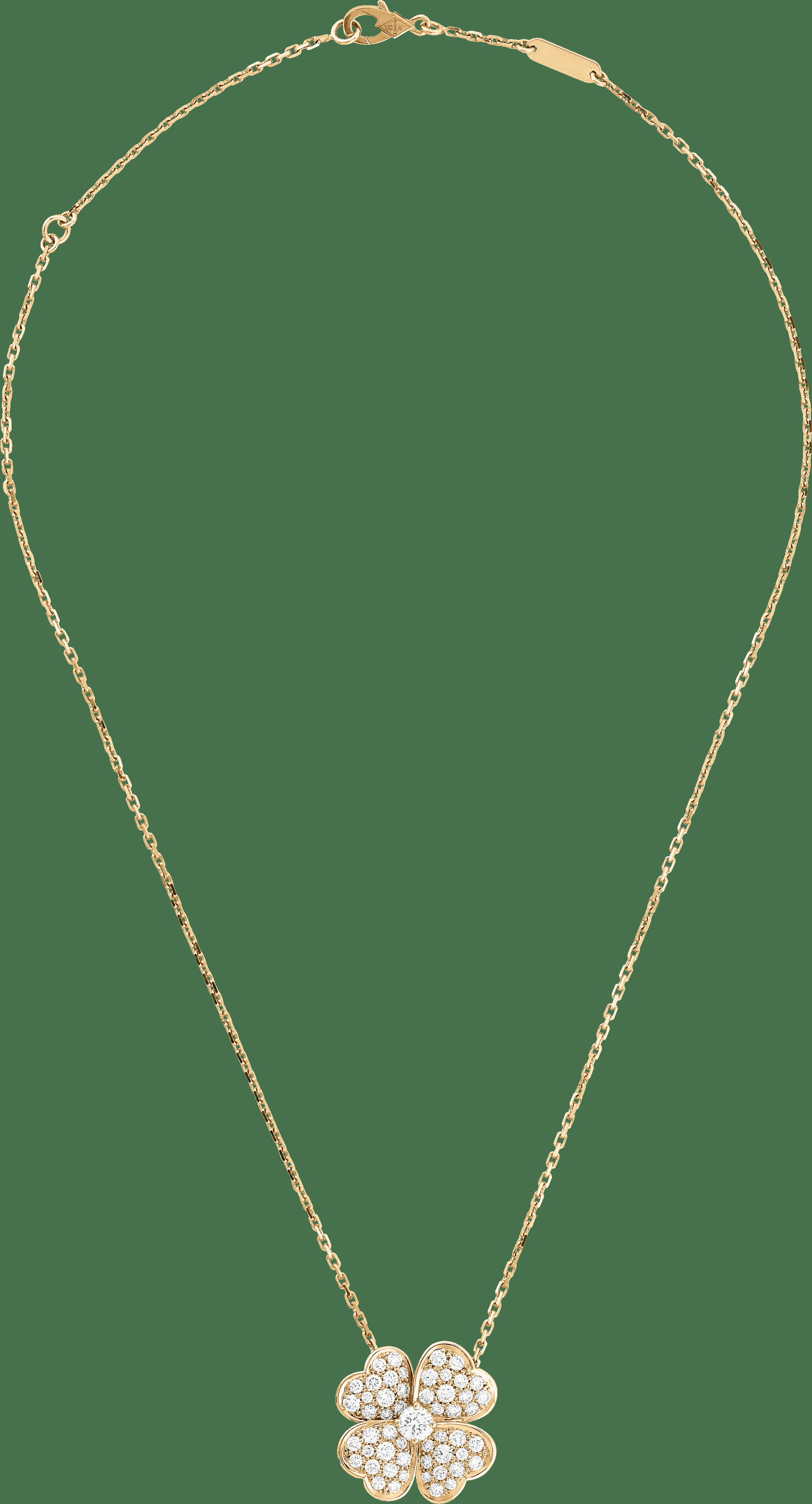 Брошь/подвеска Cosmos, модель среднего размера, желтое золото, бриллианты