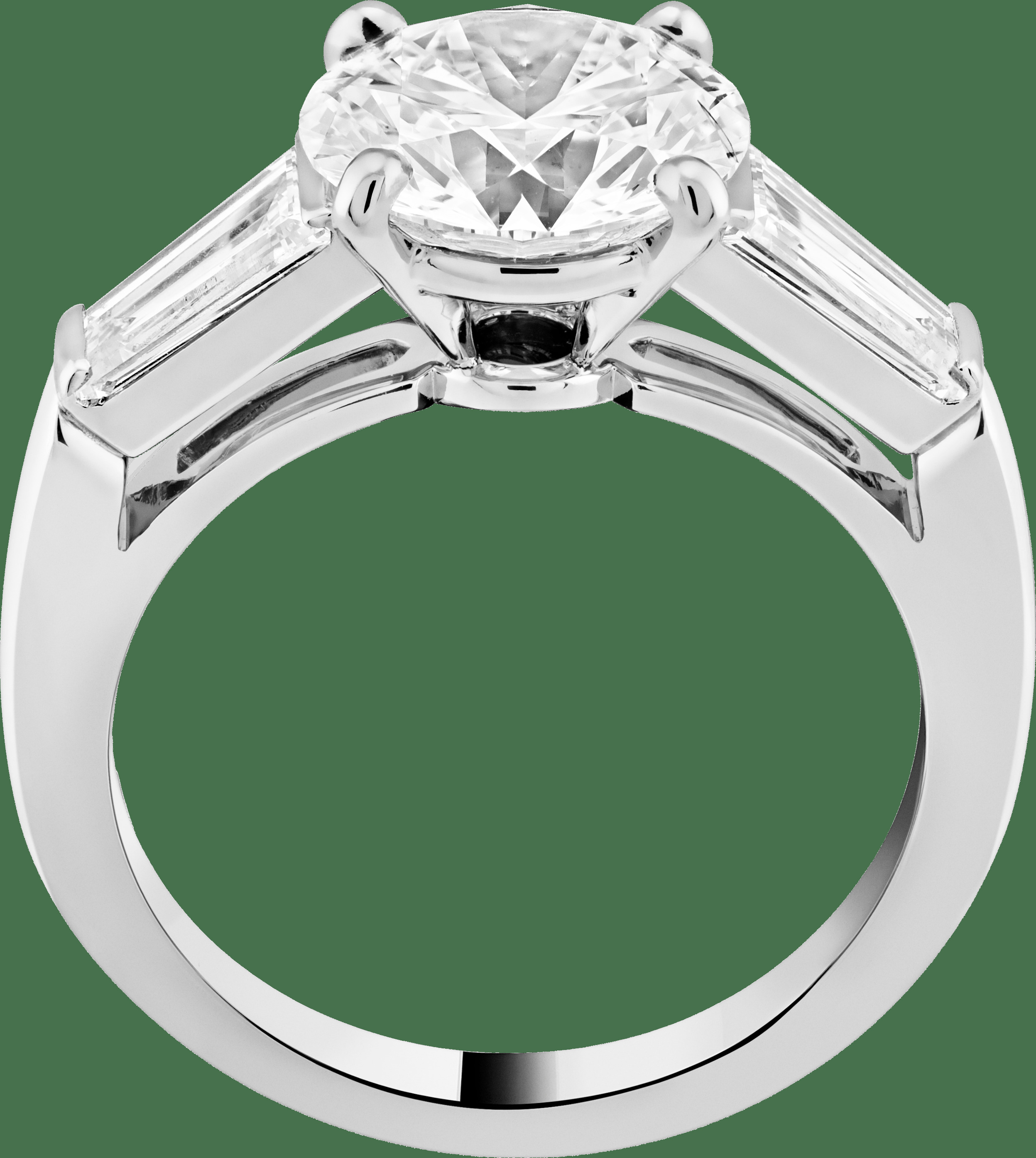 Кольцо-солитер Sonate, платина, бриллианты конической огранки, один бриллиант круглой огранки 2,61 карата, EVVS2