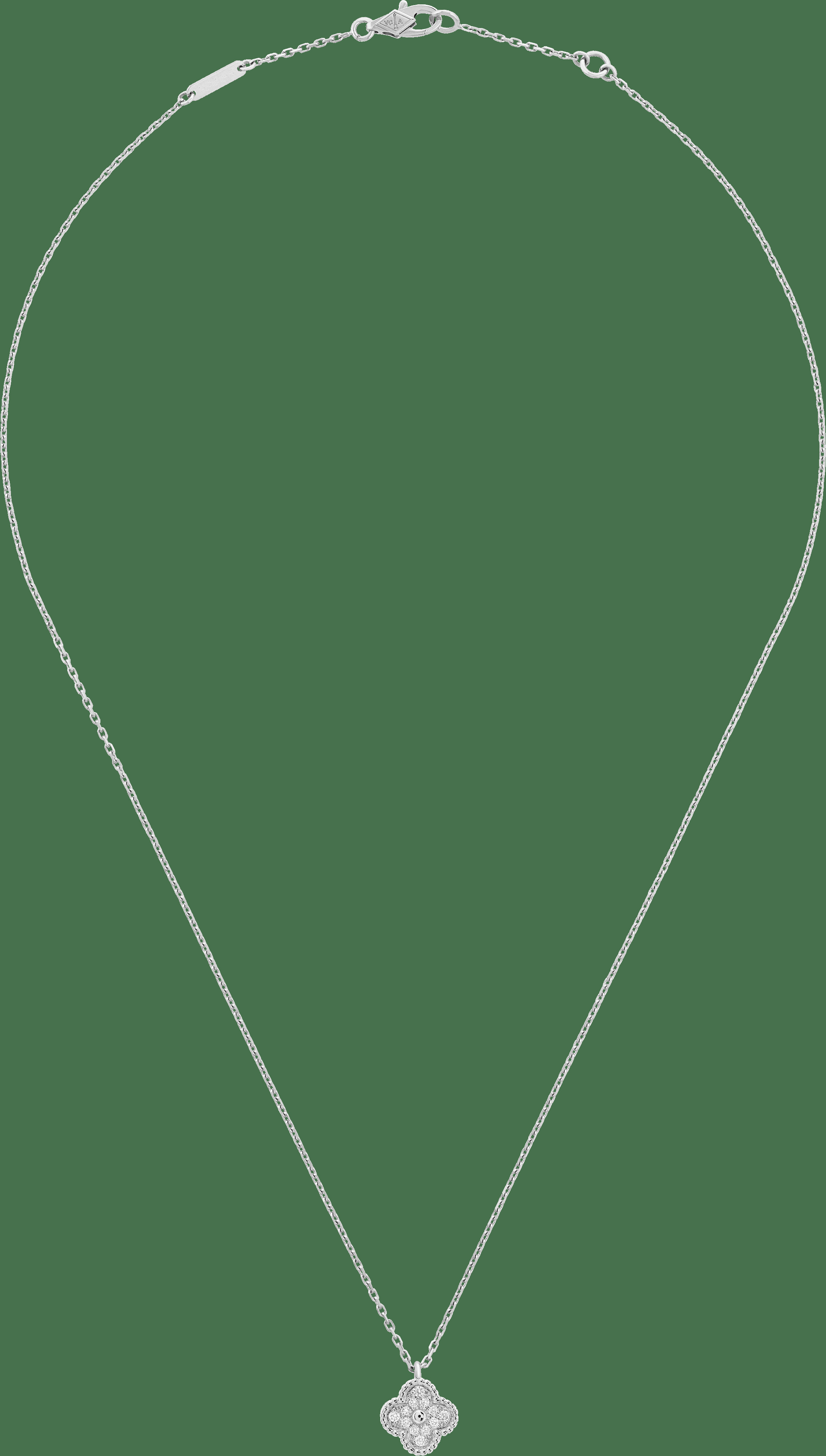 Подвеска Sweet Alhambra, белое золото, бриллианты