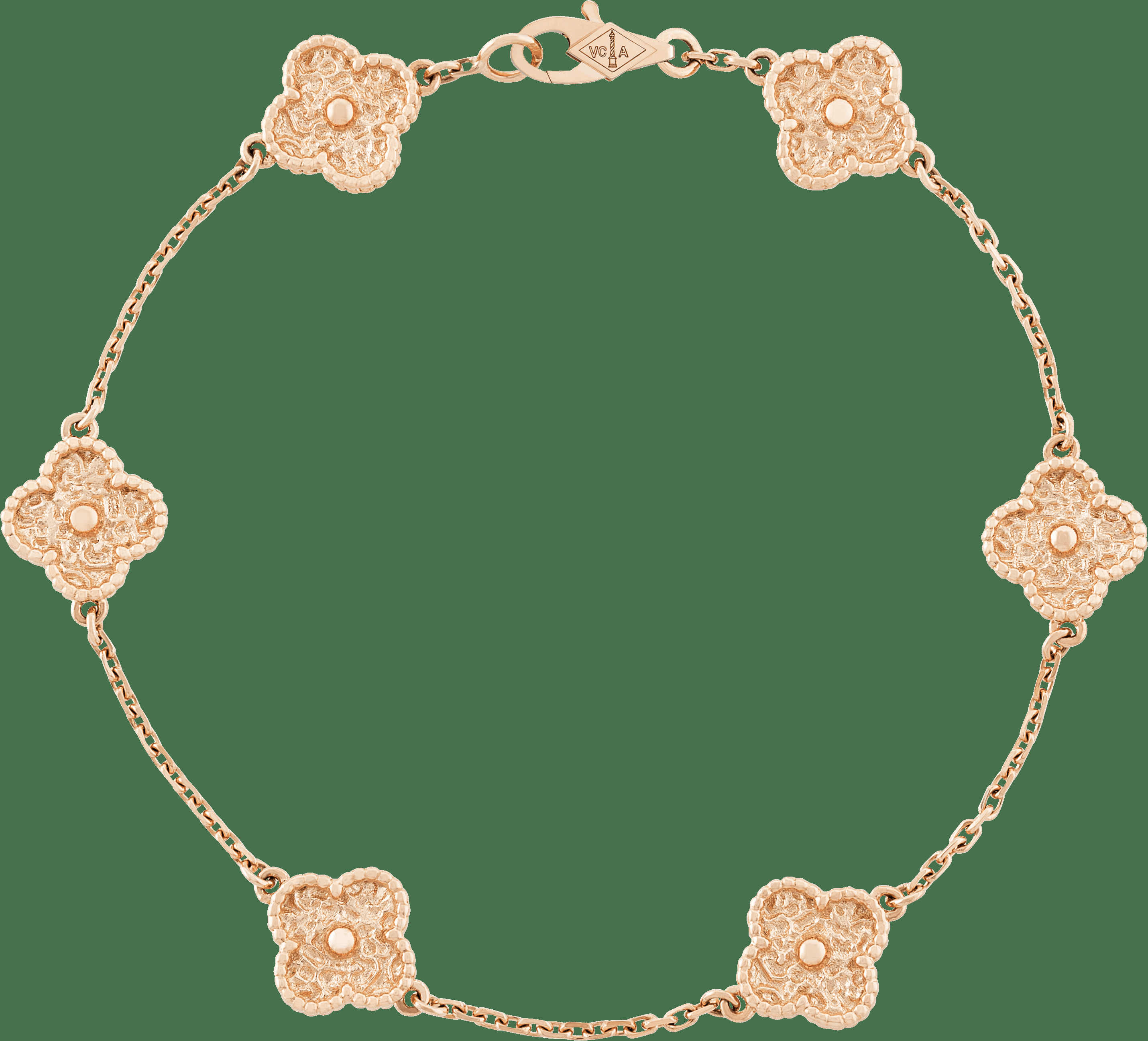 Браслет Sweet Alhambra, 6 мотивов, розовое золото