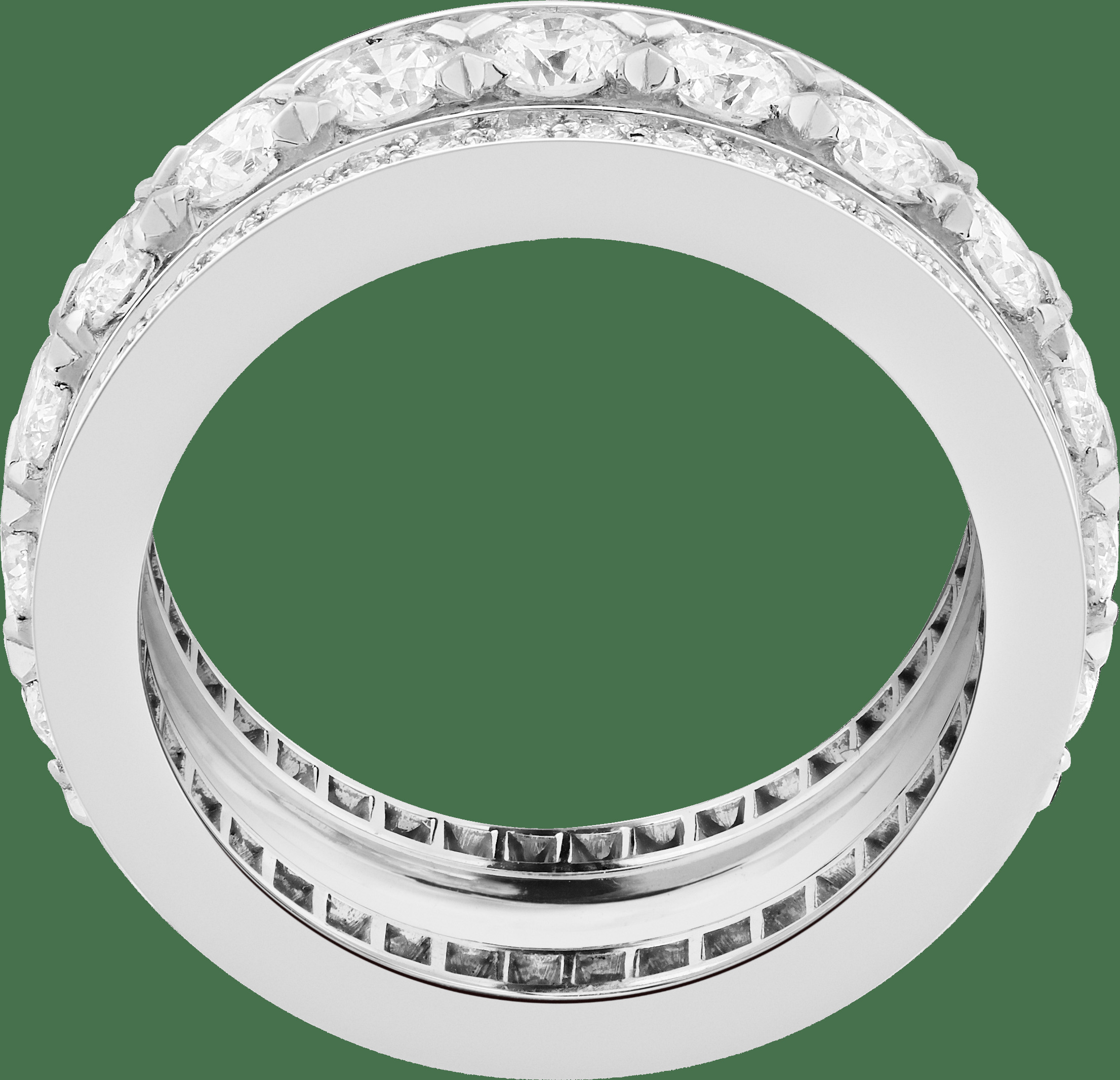 Обручальное кольцо Enlacement, платина, бриллианты круглой огранки