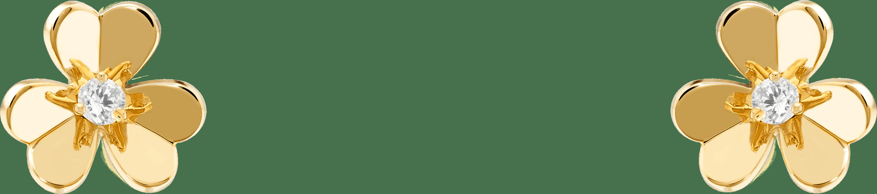 Серьги Frivole, миниатюрная модель, желтое золото, бриллианты