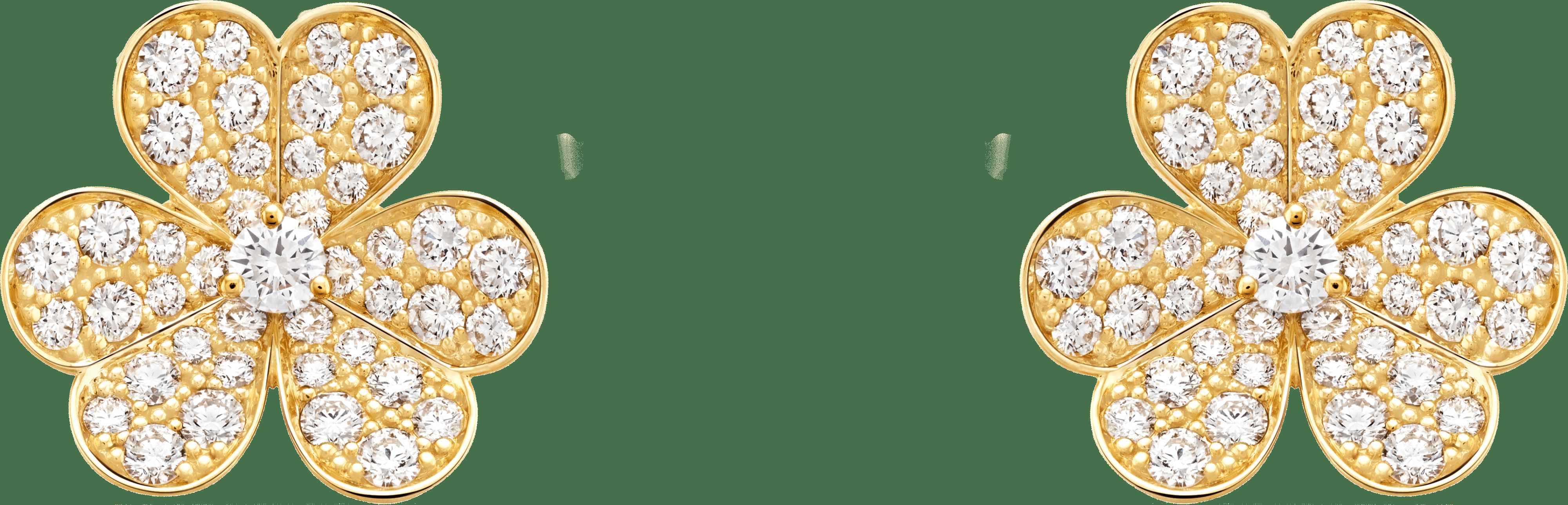 Серьги Frivole, маленькая модель, желтое золото, бриллианты