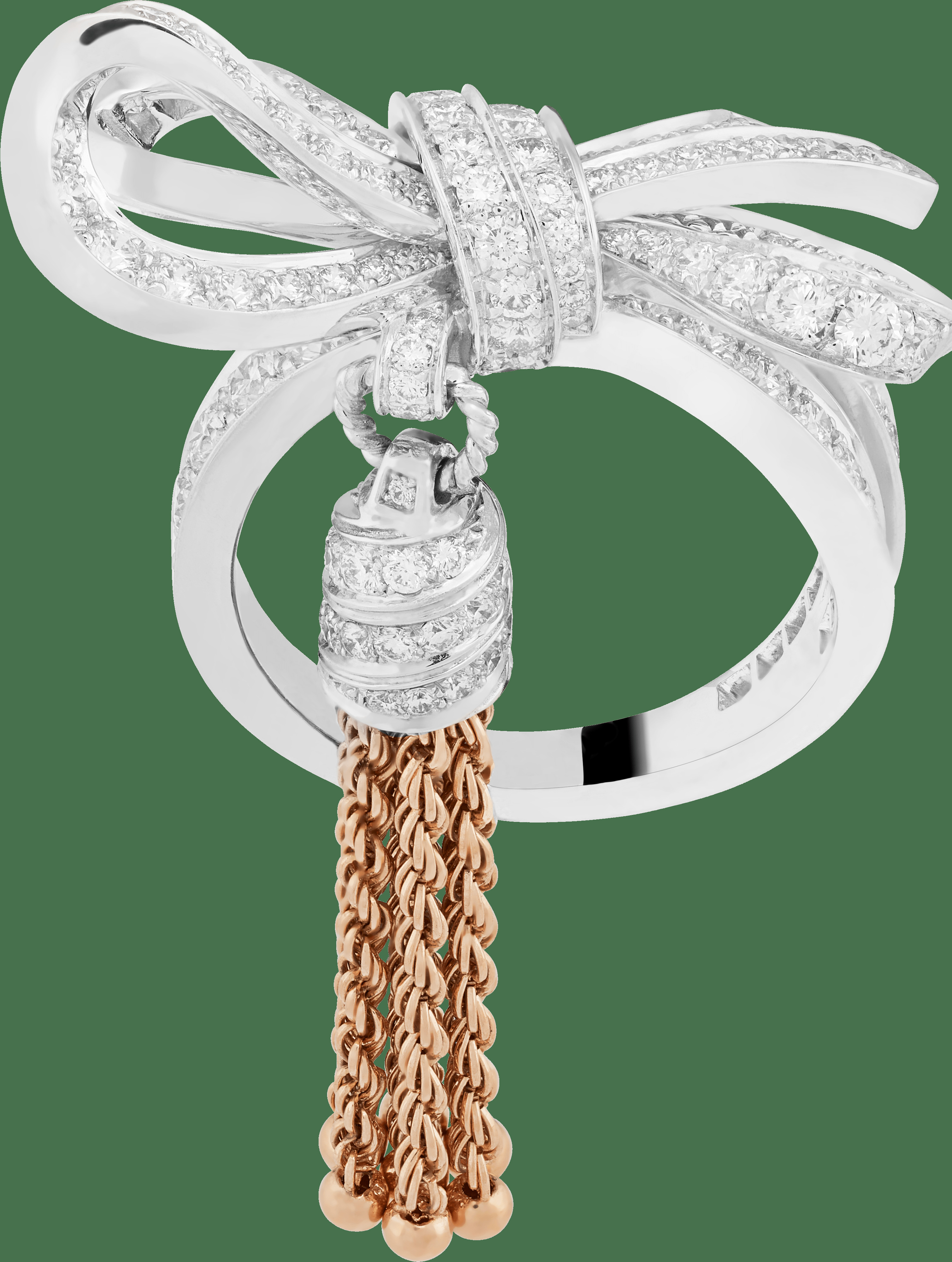 Кольцо Cordes, розовое и белое золото, бриллианты