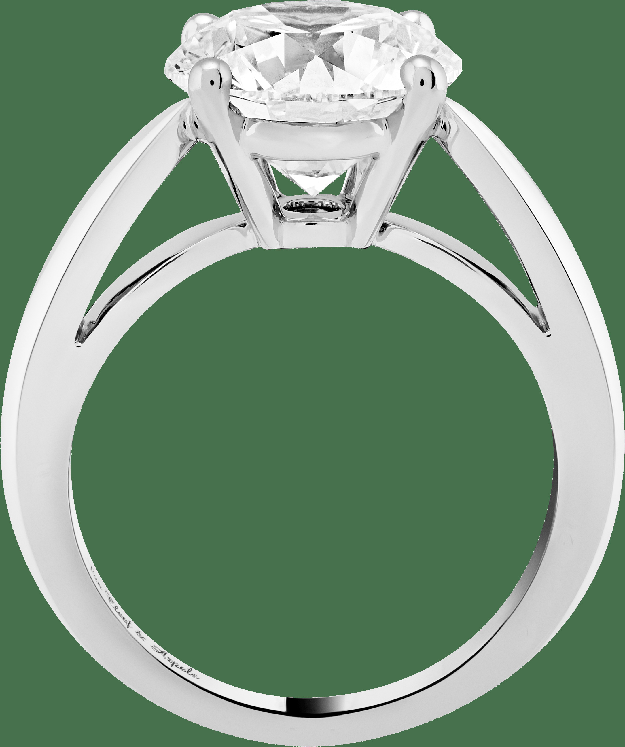 Кольцо-солитер Bonheur, платина, один бриллиант круглой огранки 4,02 карата, EVVS1