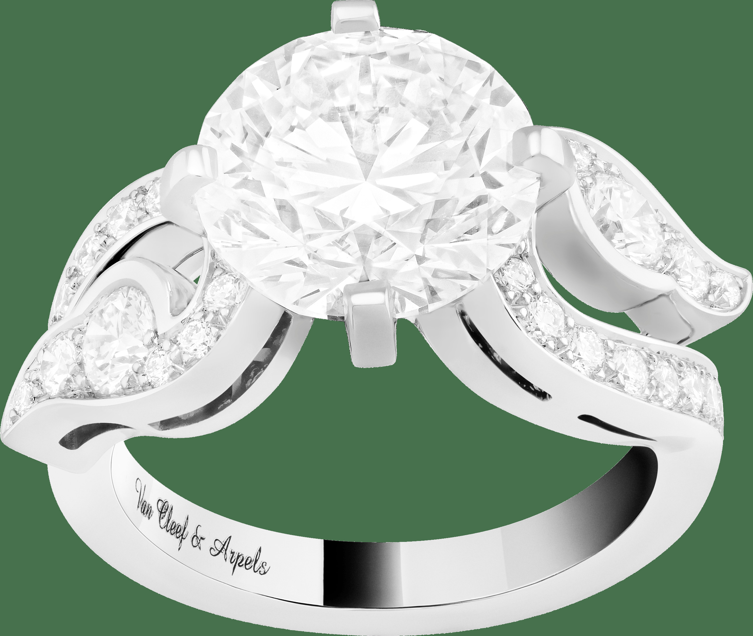 Кольцо-солитер Aladdin, платина, бриллианты круглой огранки, один бриллиант круглой огранки 4,34 карата, DIF