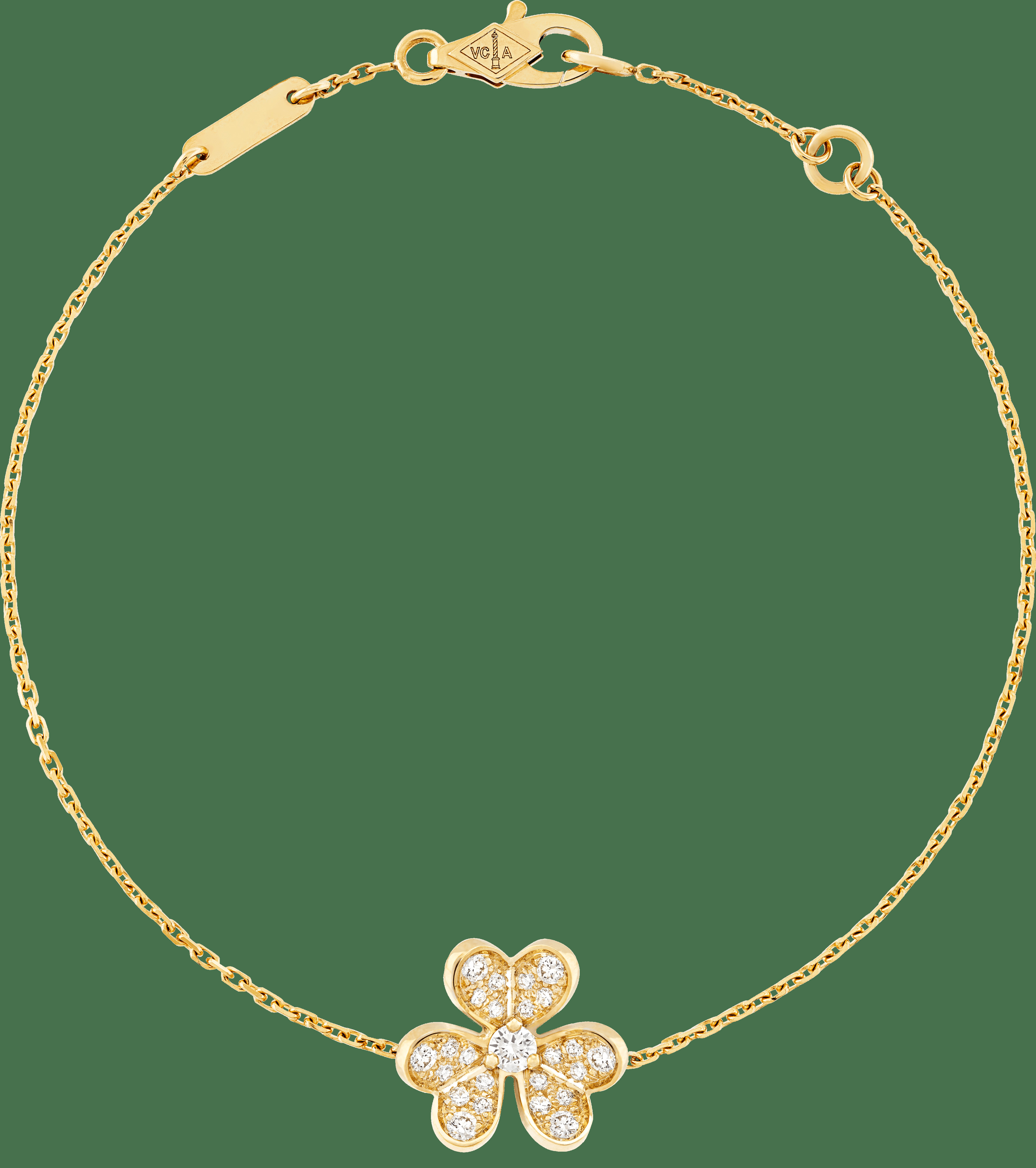 Браслет Frivole, миниатюрная модель, желтое золото, бриллианты