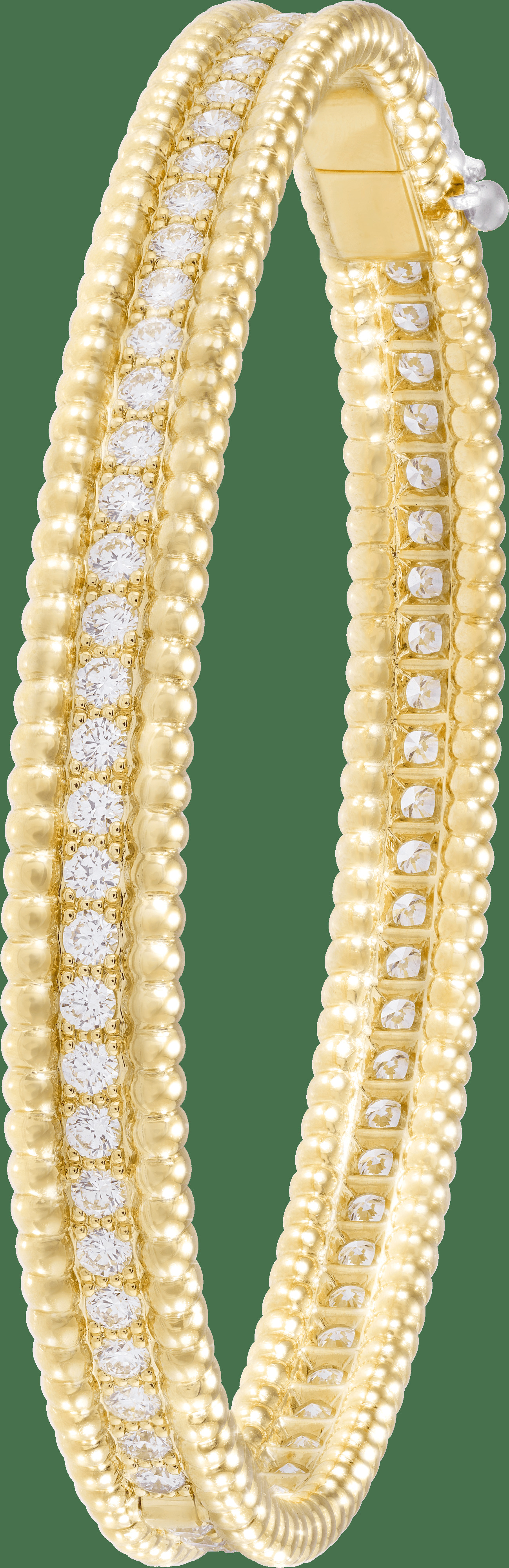 Браслет Perlée diamants бриллиантами, 1 ряд, желтое золото, миниатюрная модель.