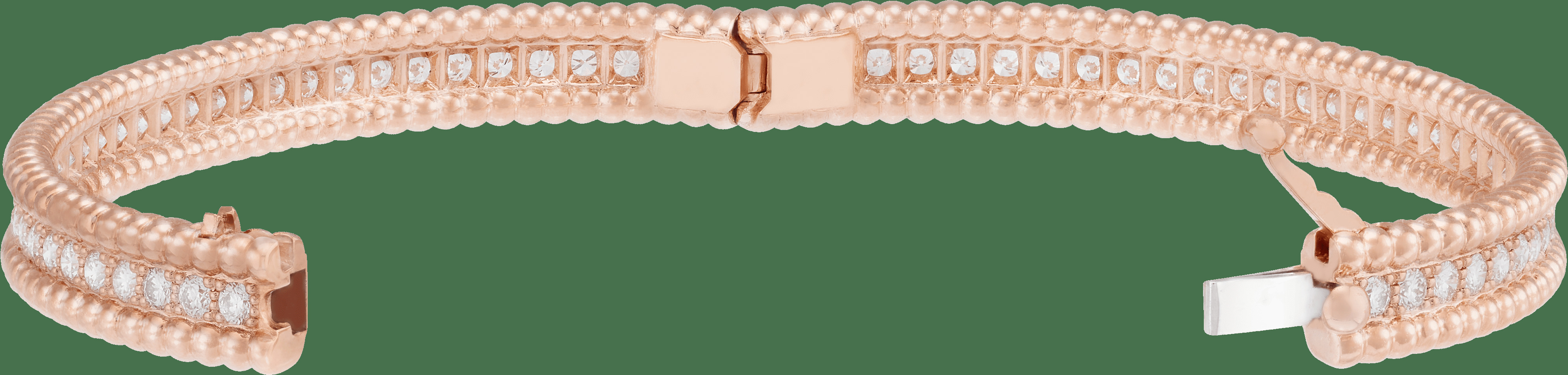 Браслет Perlée diamants бриллиантами, 1 ряд, розовое золото, миниатюрная модель.