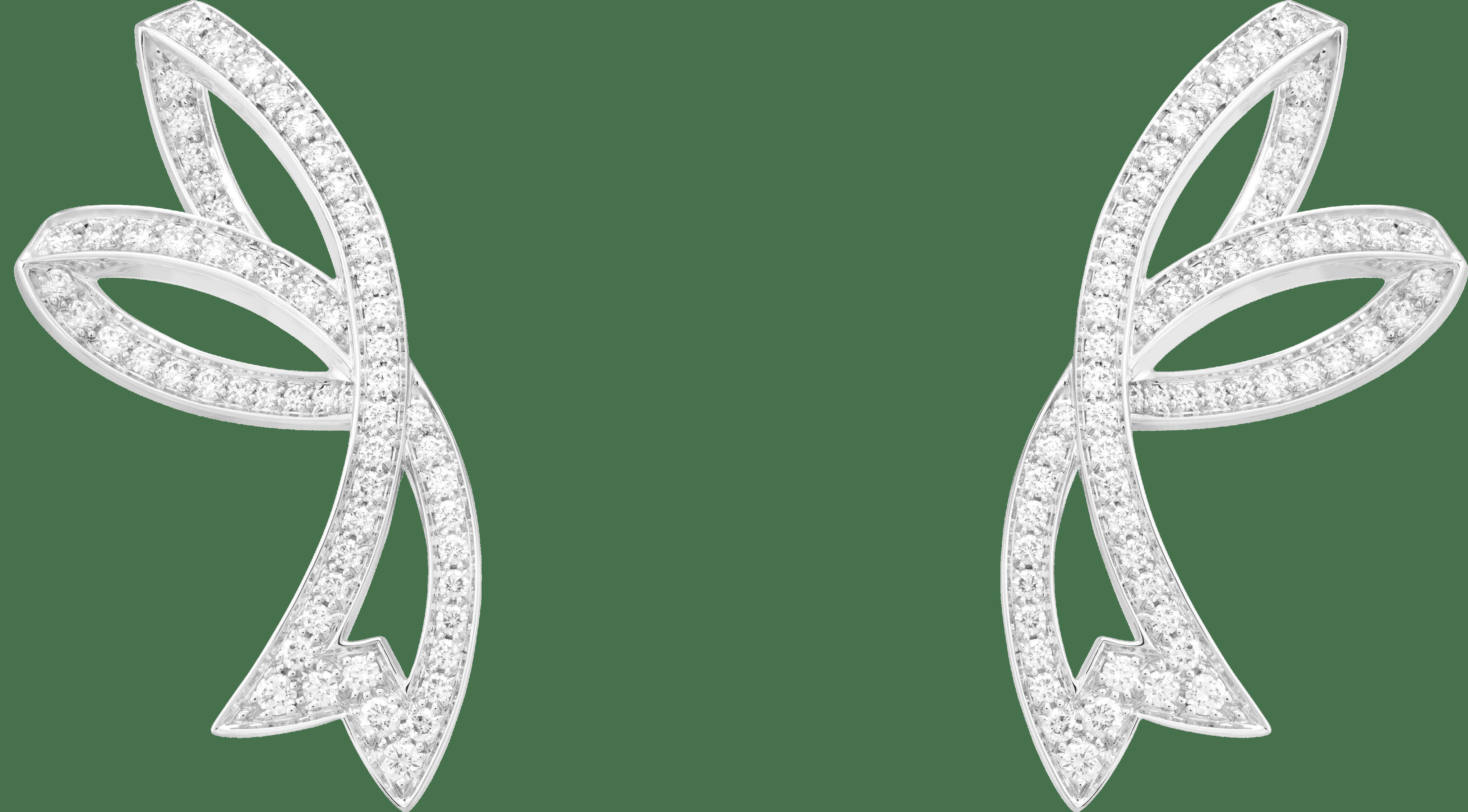 Серьги Contes d’Hiver, белое золото, бриллианты