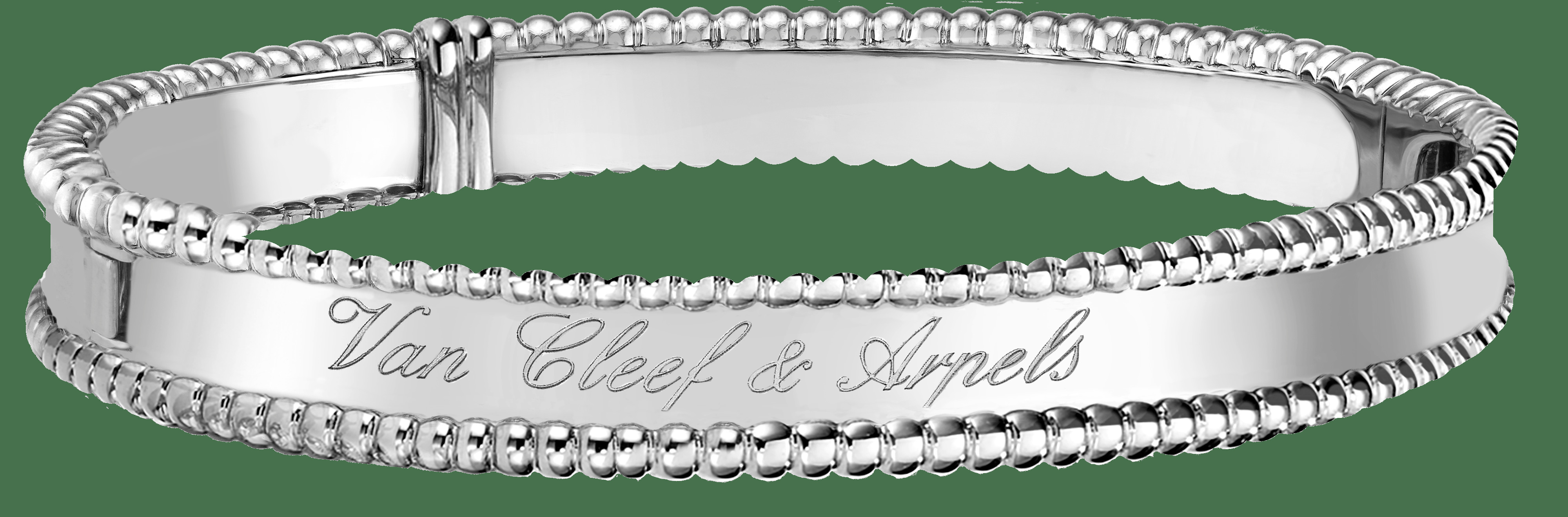 Браслет Perlée signature, белое золото, миниатюрная модель