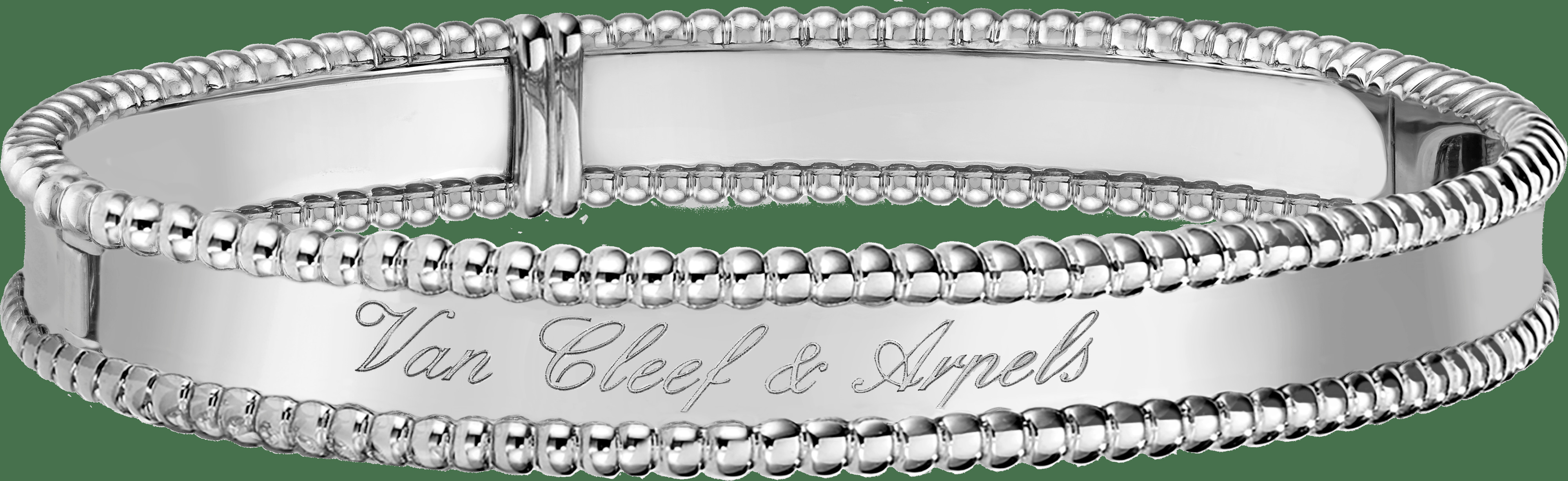 Браслет Perlée signature, белое золото, маленькая модель