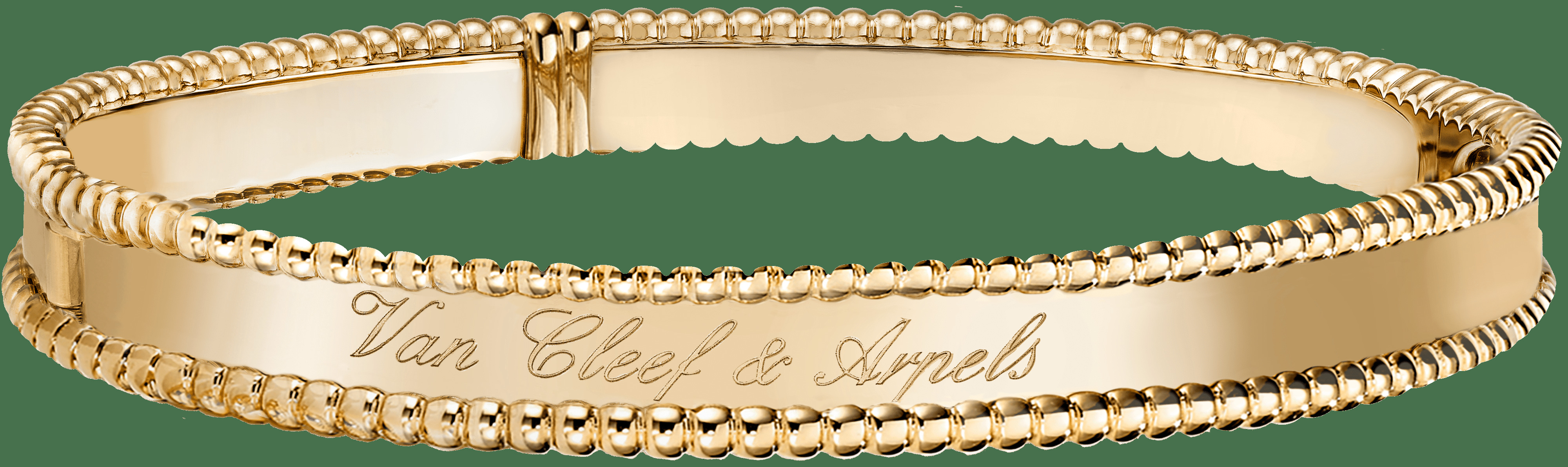 Браслет Perlée signature, желтое золото, модель среднего размера