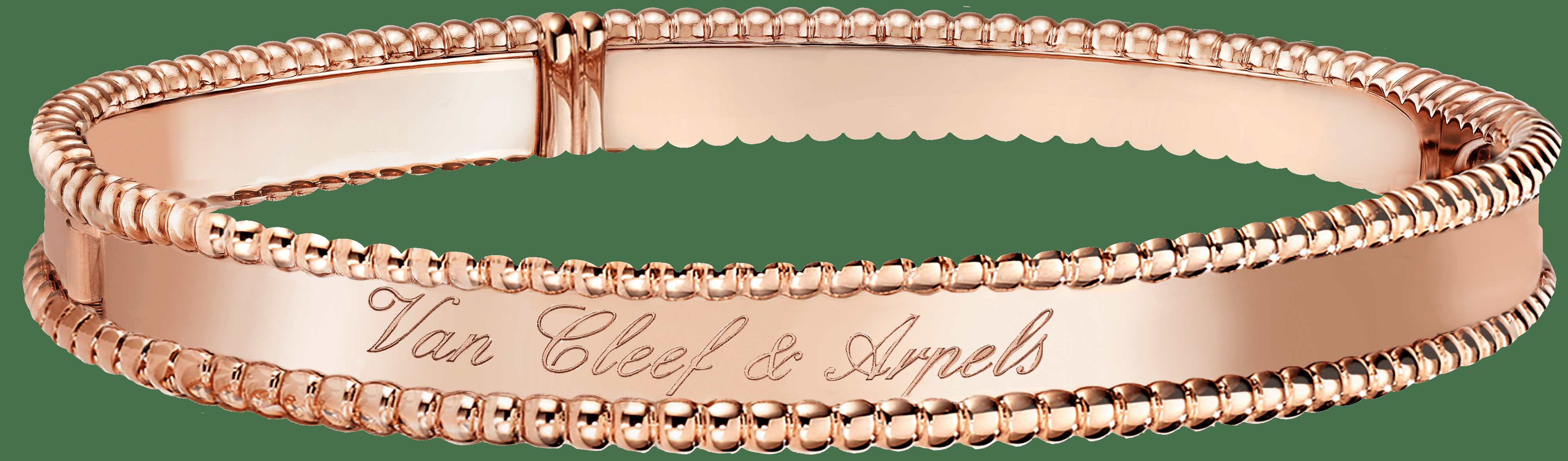 Браслет Perlée signature, розовое золото, модель среднего размера
