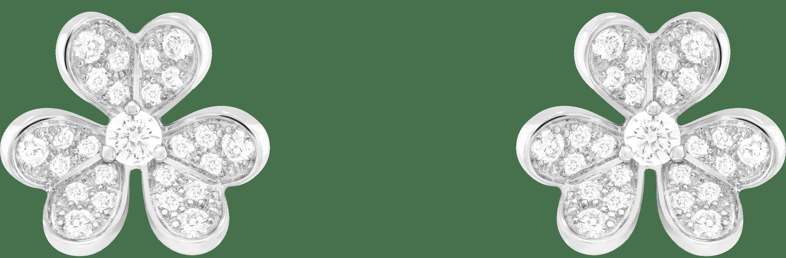 Серьги Frivole, миниатюрная модель, белое золото, бриллианты