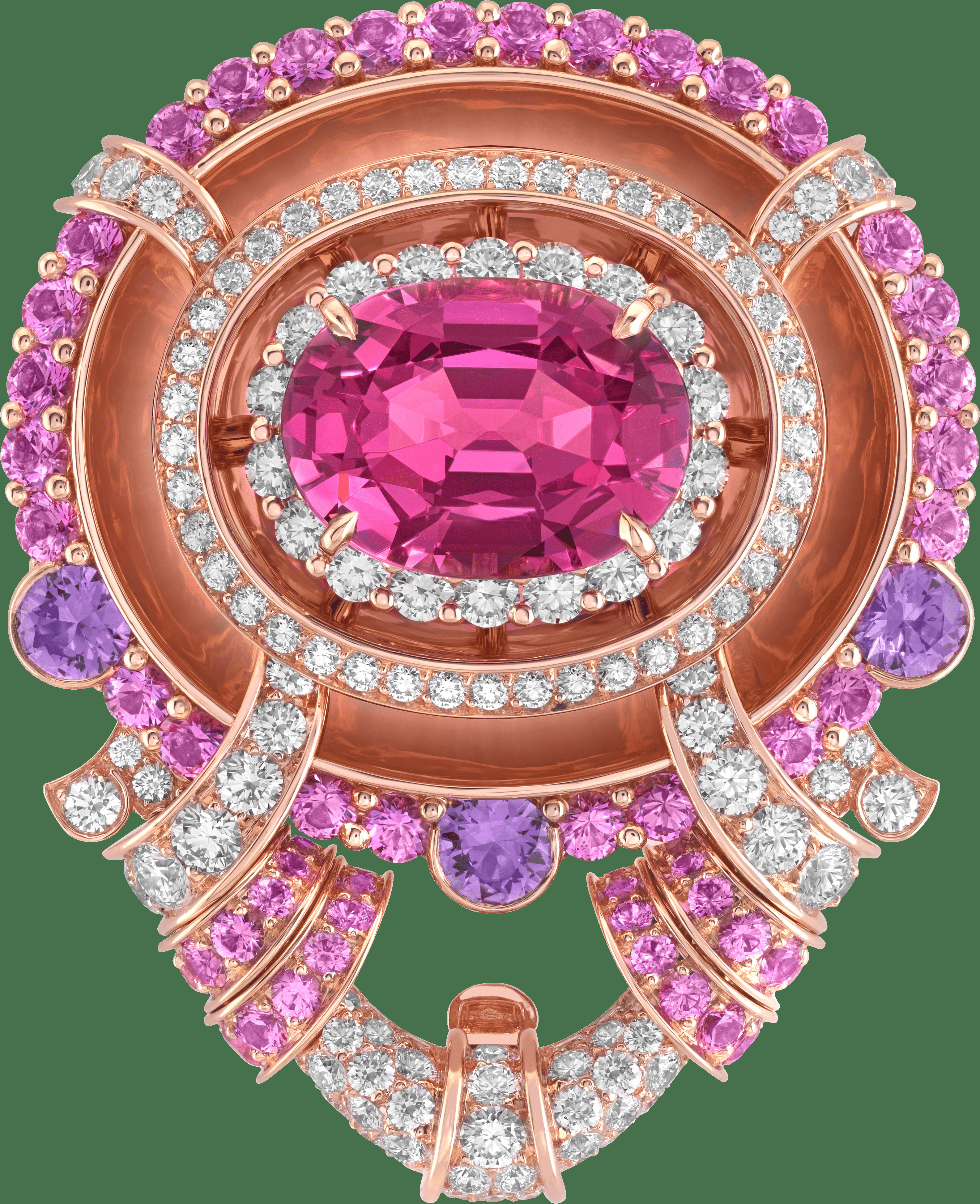 Трансформируемое длинное колье-часы Pompon Gaia со съемной брошью