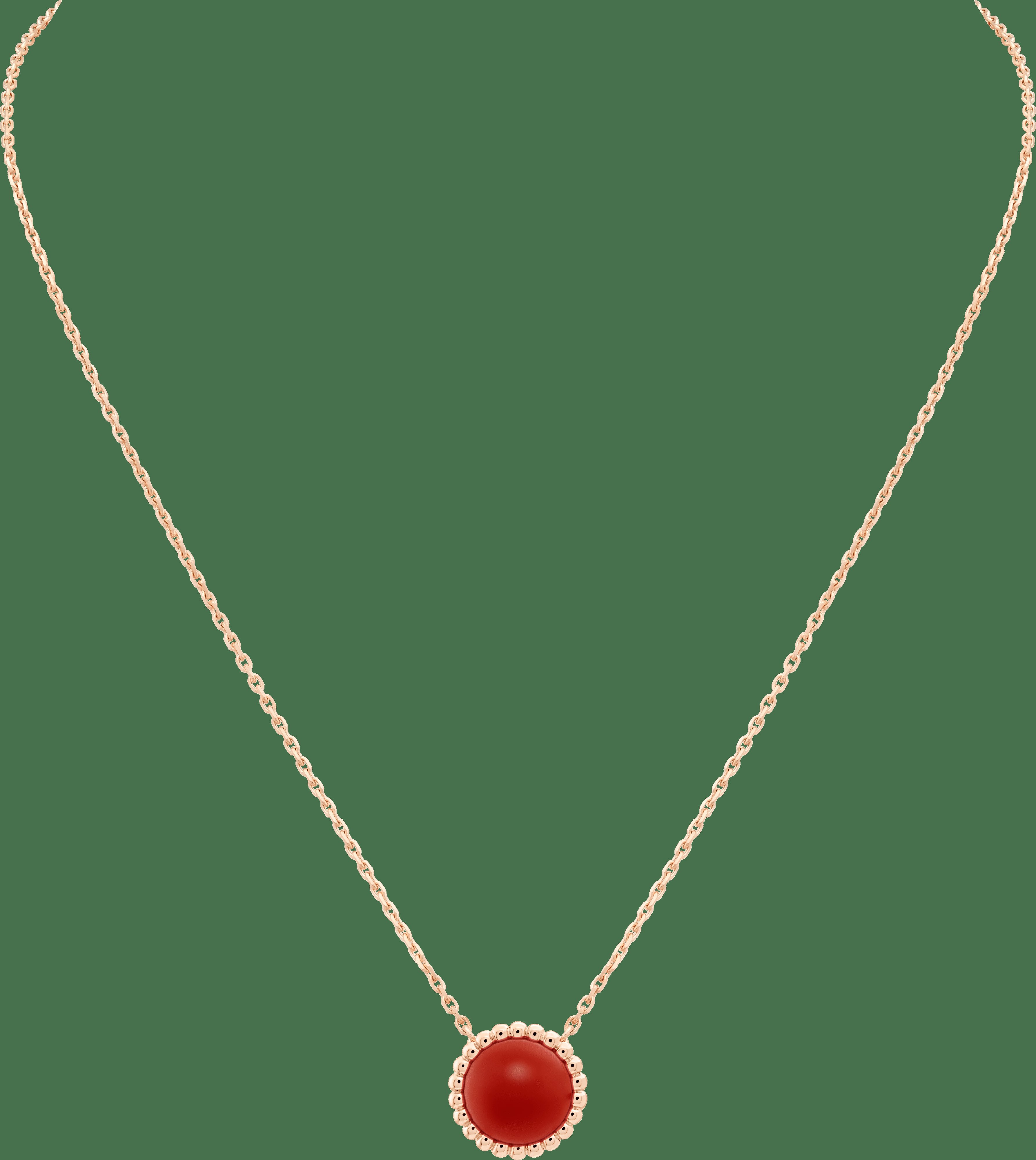 Подвеска Perlée Couleurs, розовое золото, сердолик