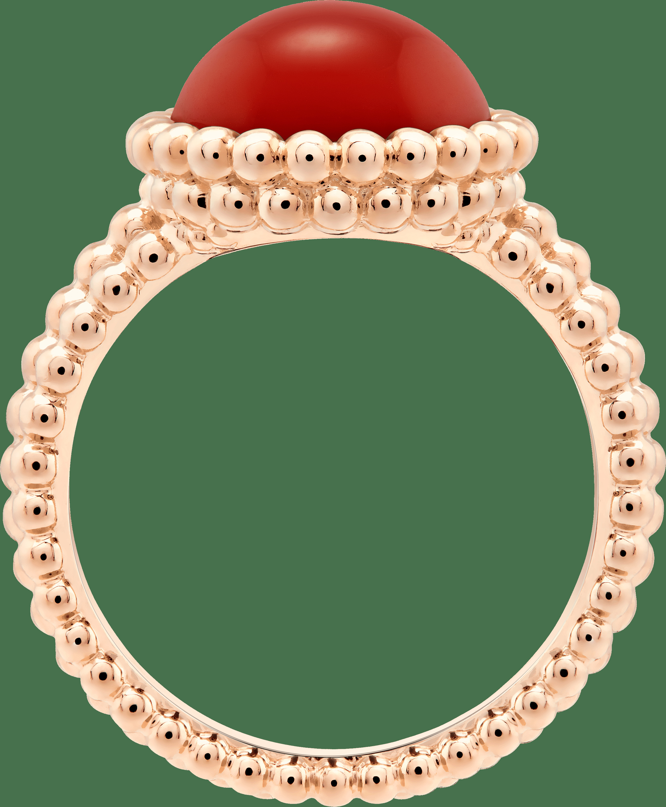 Кольцо Perlée Couleurs, розовое золото, сердолик