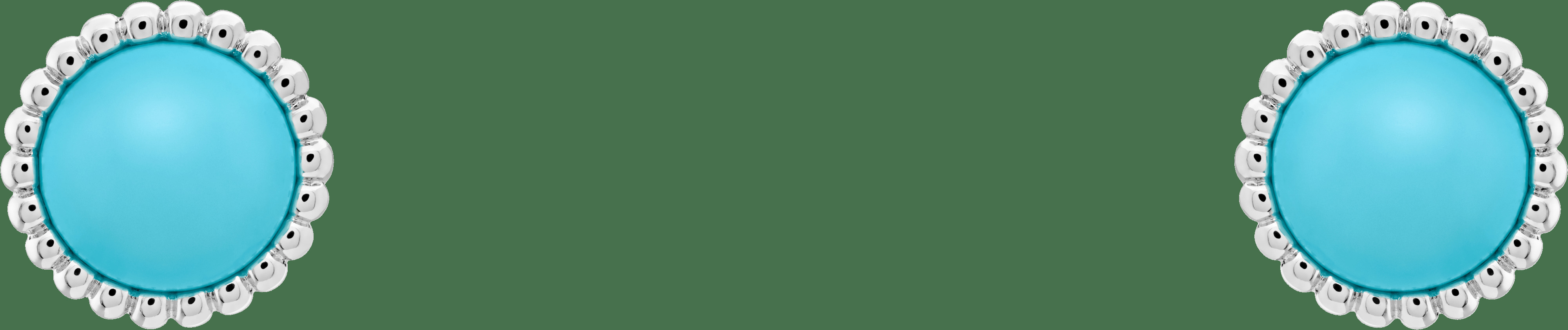 Серьги Perlée Couleurs, белое золото, бирюза