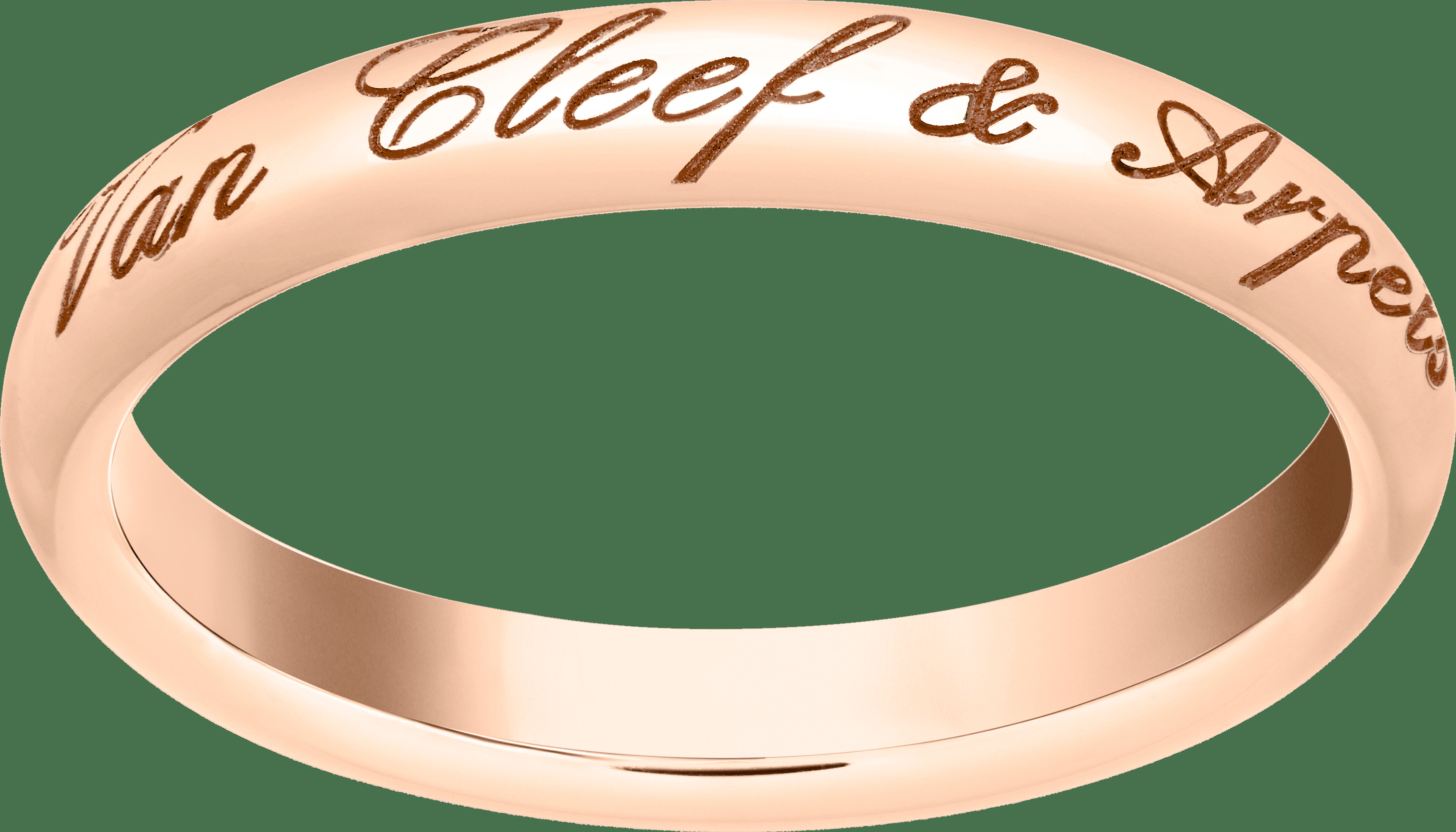 Обручальное кольцо Tendrement Signature, розовое золото.