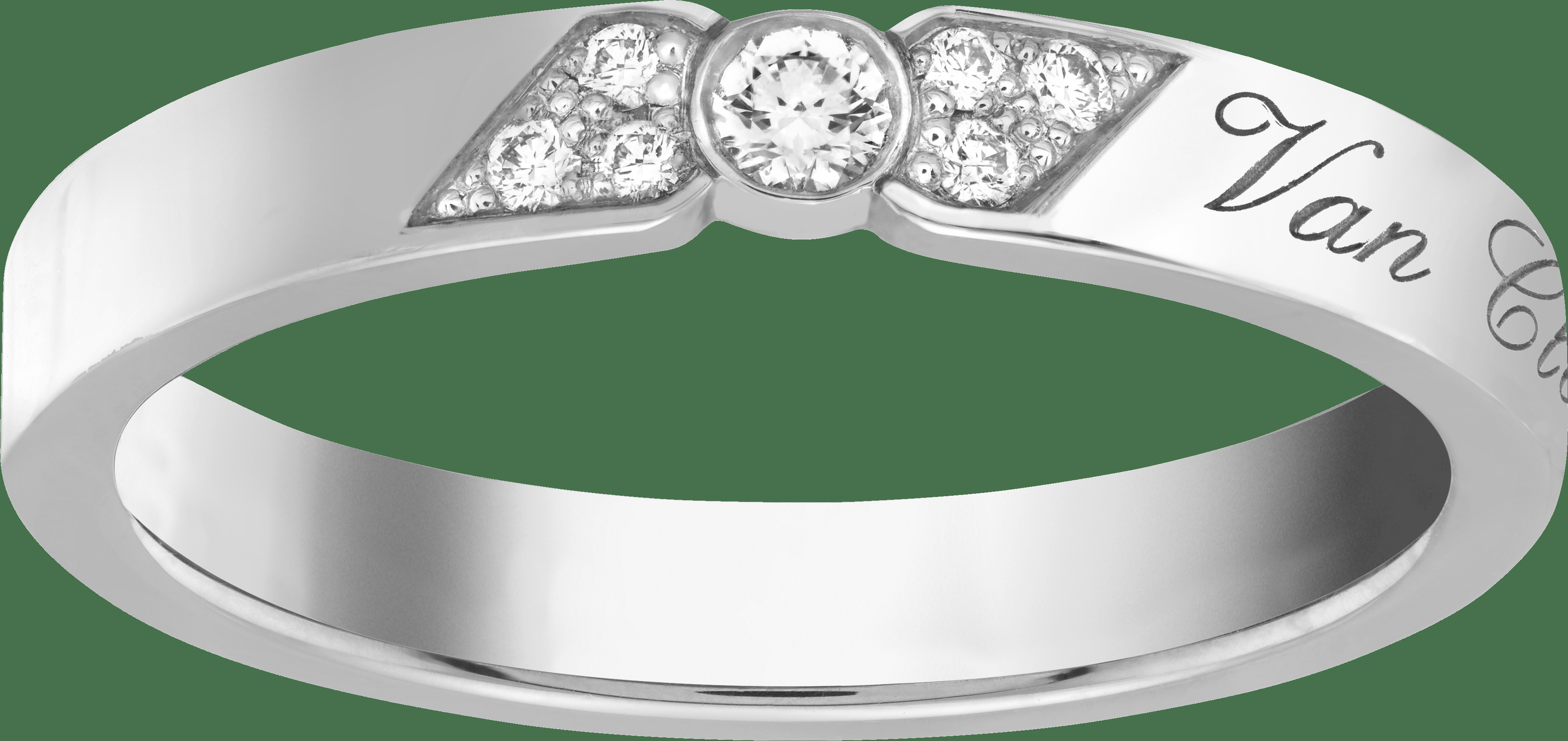 Обручальное кольцо Toujours Signature Etoiles, 3 мм, платина, бриллианты.