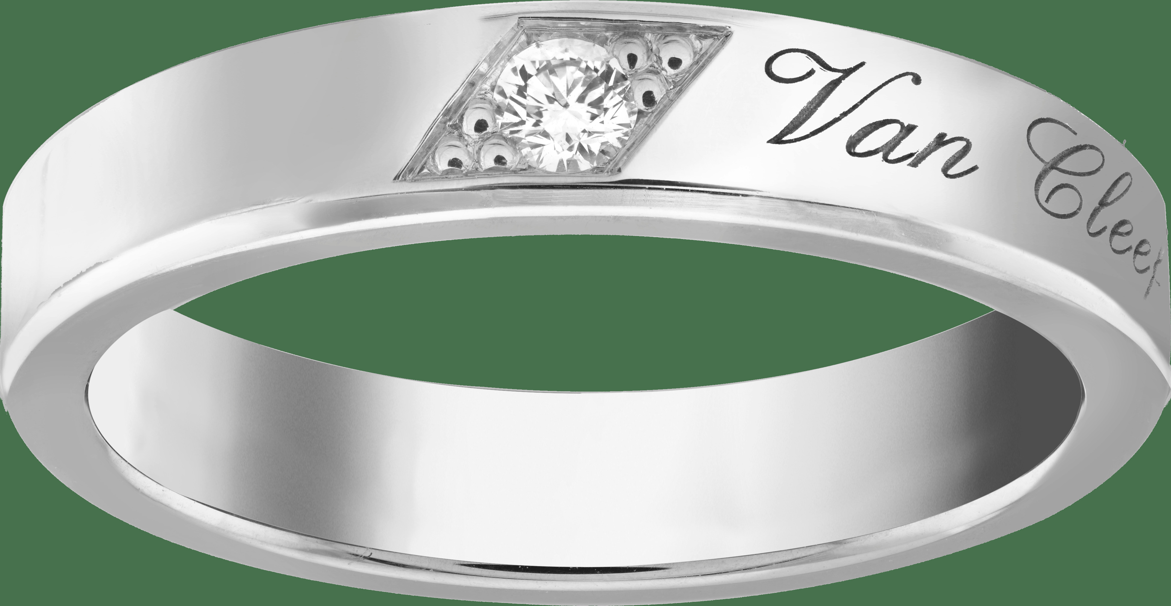 Обручальное кольцо Toujours Signature Etoiles, 4 мм, платина, бриллиант.